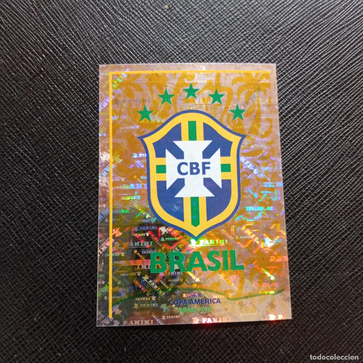 Cromos de f&uacute;tbol: 16 ESCUDO BRASIL PANINI COPA AMERICA BRASIL 2019 CROMO FUTBOL 19 - SIN PEGAR
