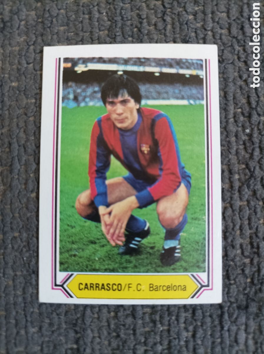 Cromos de f&uacute;tbol: Cromo de f&uacute;tbol Carrasco 80-81 este FC Barcelona
