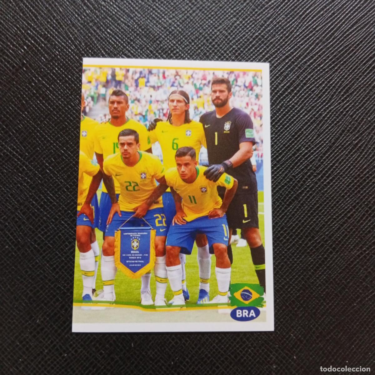 Fu&szlig;ball-Sticker: 18 ALINEACION BRASIL PANINI COPA AMERICA BRASIL 2019 CROMO FUTBOL 19 - SIN PEGAR