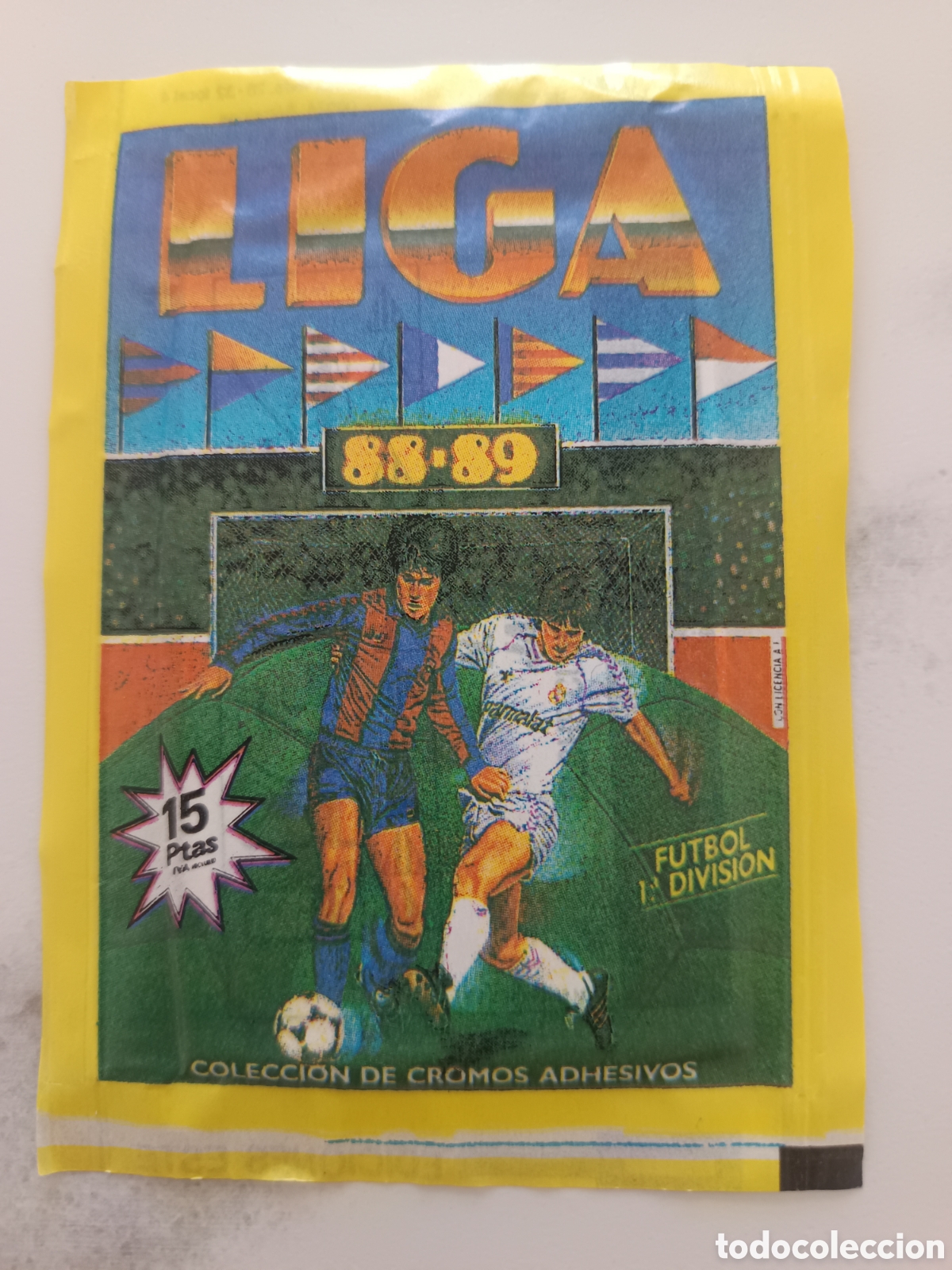 Figurine di Calcio: SOBRE SIN ABRIR ED ESTE LIGA 88 89 1988 1989 TRASERA AMARILLA
