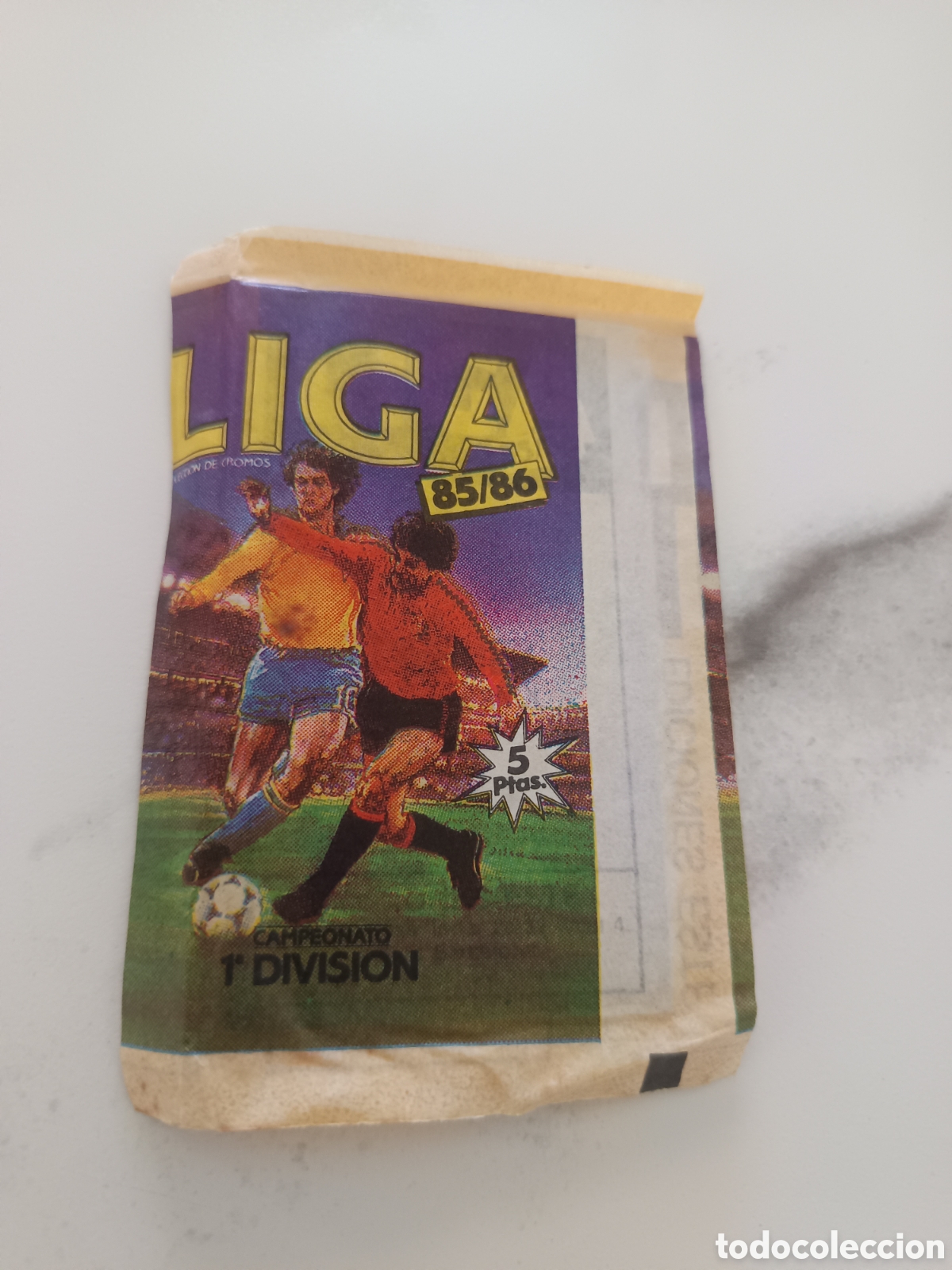 Figurine di Calcio: SOBRE SIN ABRIR ED ESTE LIGA 85 86 1985 1986 TRASERA AMARILLA