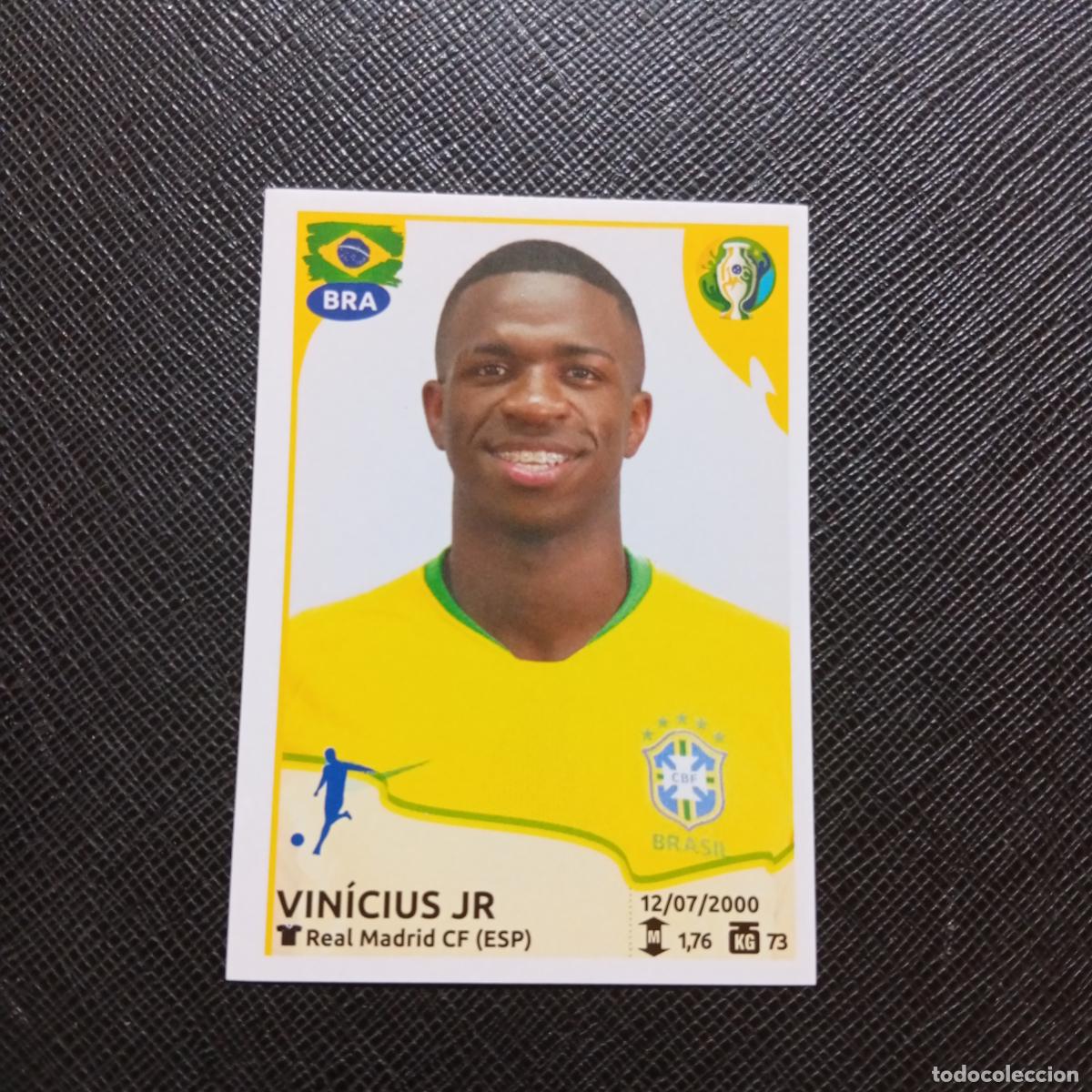 Cromos de f&uacute;tbol: 33 VINICIUS JR BRASIL PANINI COPA AMERICA BRASIL 2019 CROMO FUTBOL 19 - SIN PEGAR ROOKIE