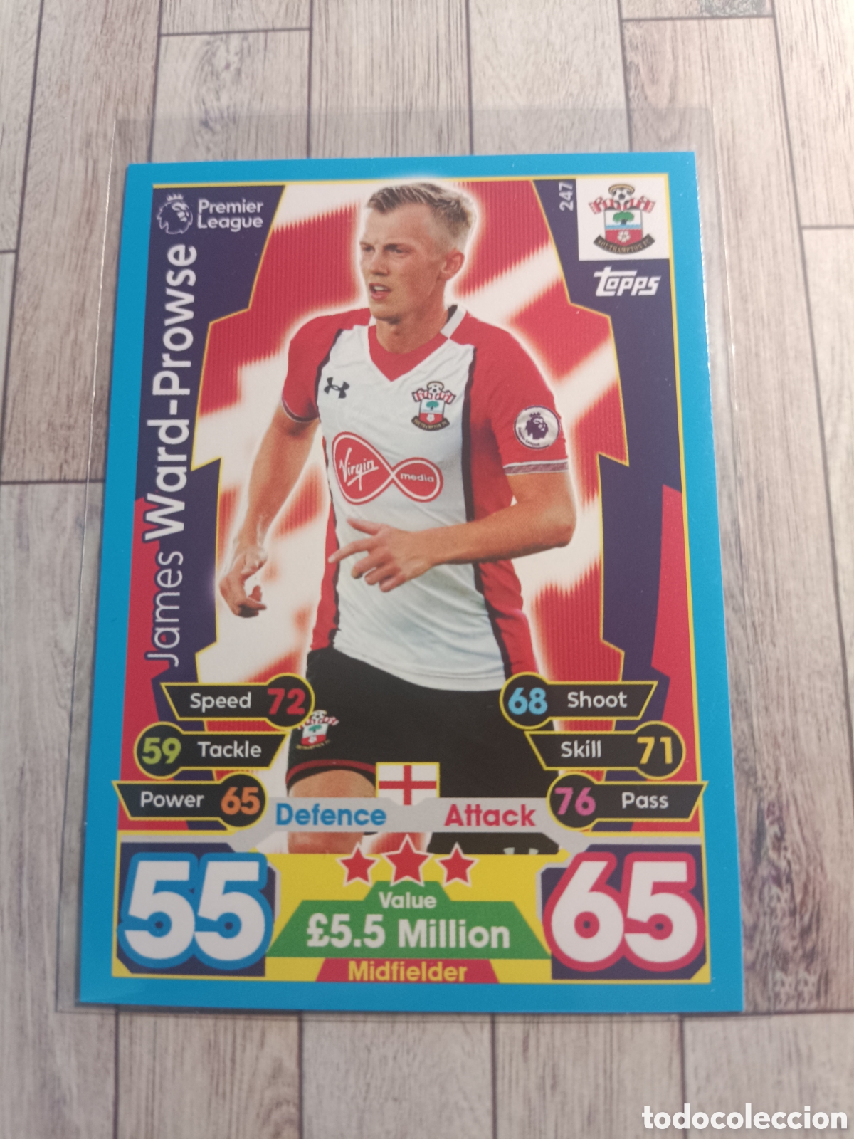 Cromos de f&uacute;tbol: 247 JAMES WARD-PROWSE STOKE CITY MATCH ATTAX PREMIER LEAGUE 2017 2018 TOPPS 17 18