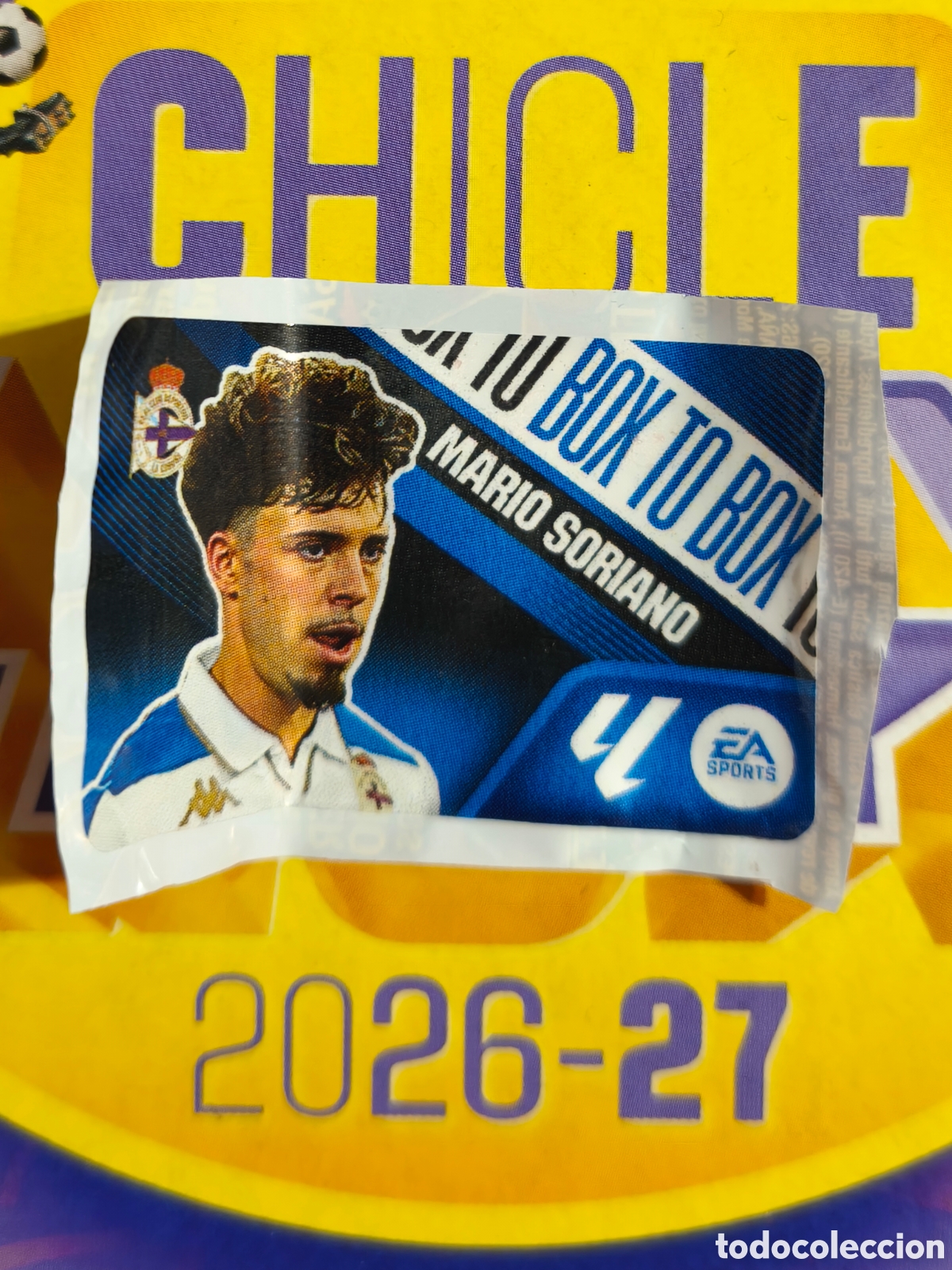 Cromos de f&uacute;tbol: Mario Soriano BOX TO BOX Chicle liga este 26/27 Deportivo De La Coru&ntilde;a