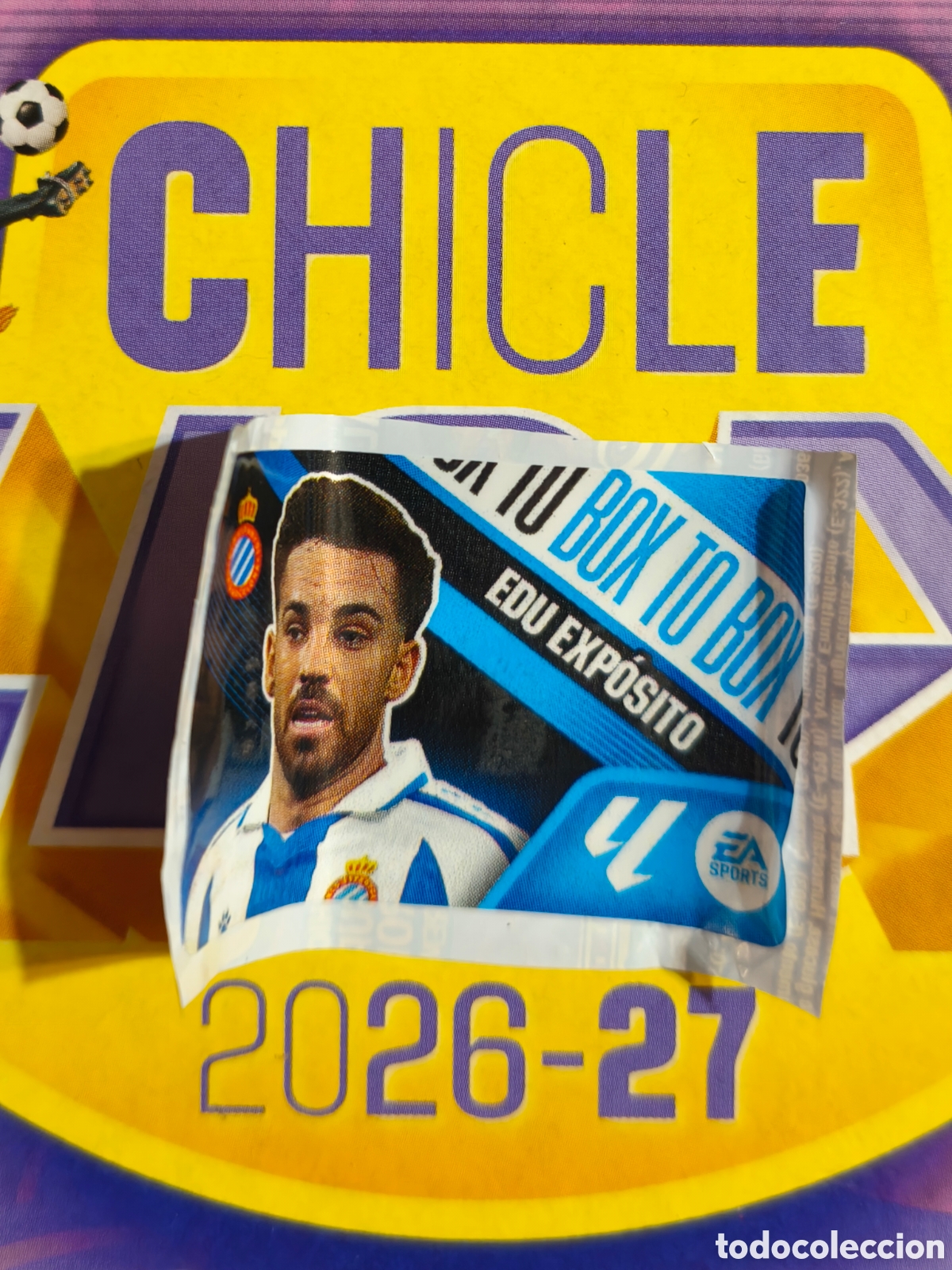 Cromos de f&uacute;tbol: Edu Exp&oacute;sito BOX TO BOX Chicle liga este 26/27 Espanyol