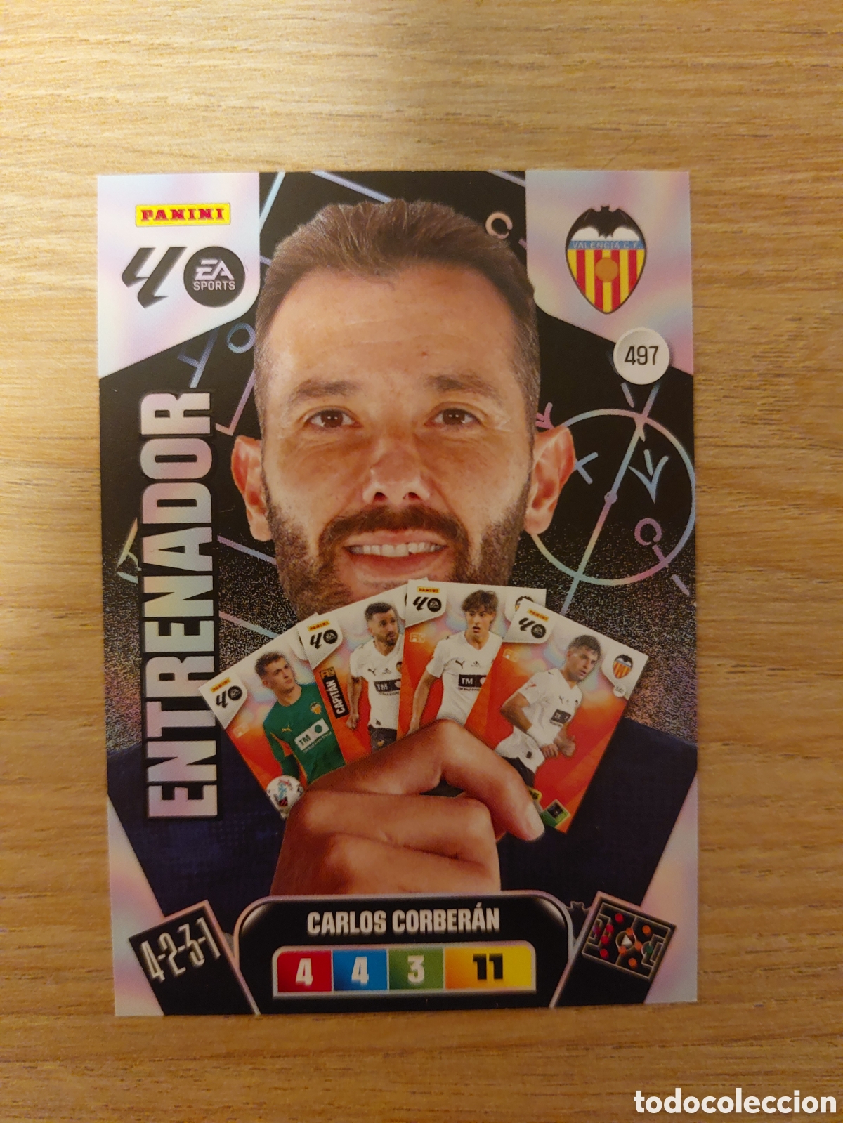 Cromos de f&uacute;tbol: 497 CARLOS CORBER&Aacute;N ENTRENADOR ADRENALYN XL 2025 2026 25 26 VALENCIA CF