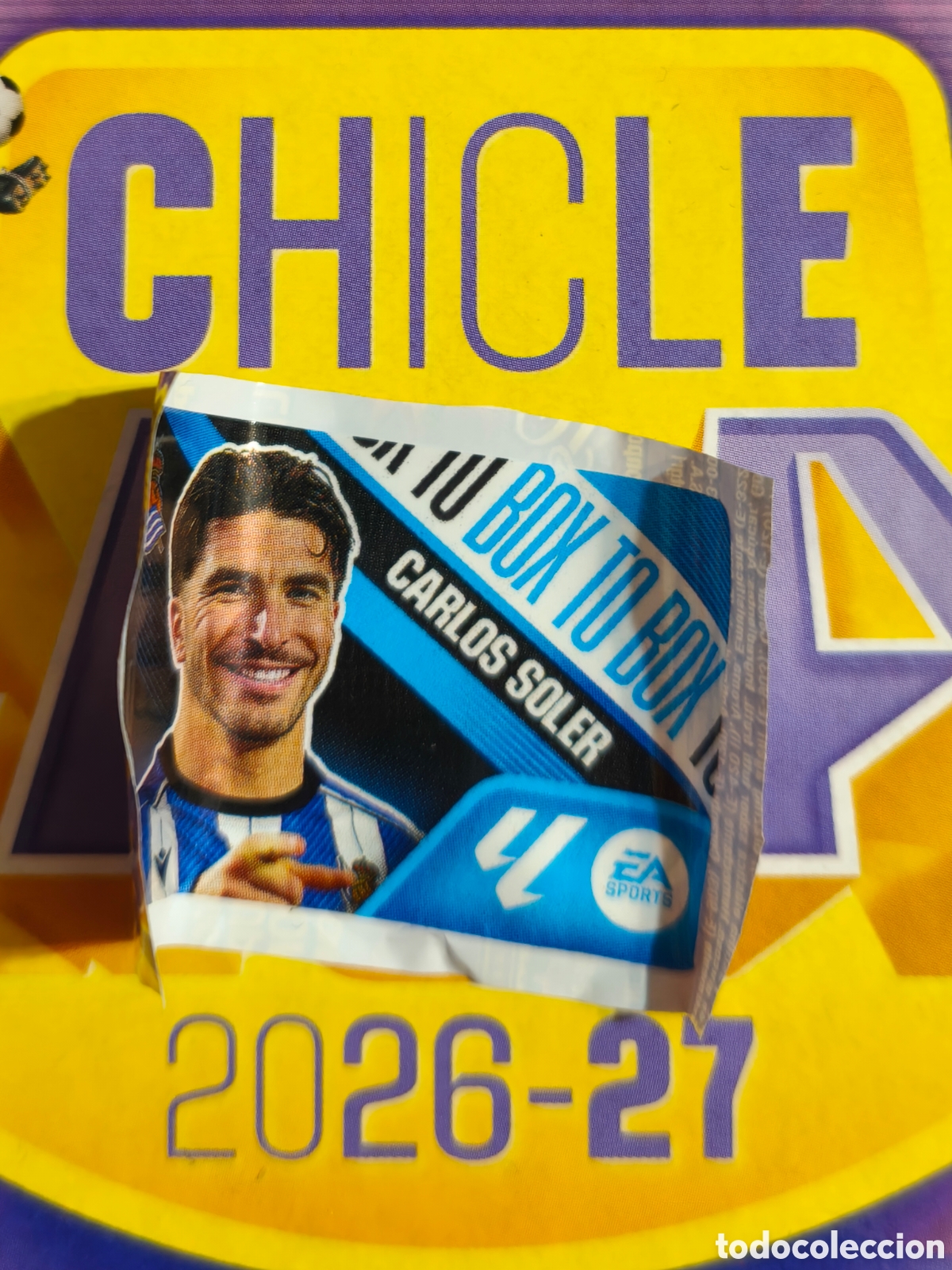 Cromos de f&uacute;tbol: Carlos Soler BOX TO BOX Chicle liga este 26/27 Real Sociedad