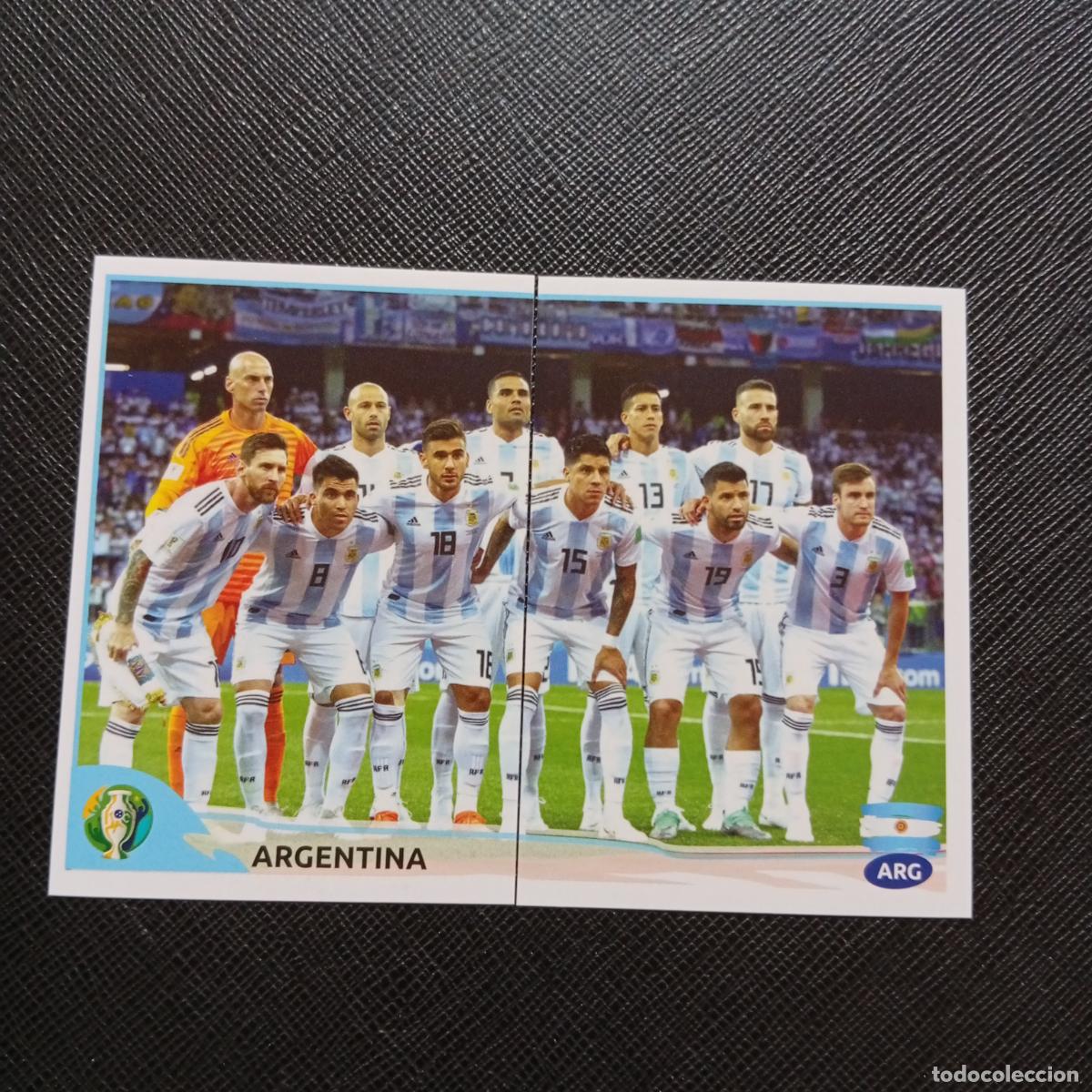 Cromos de f&uacute;tbol: 127 128 MESSI ALINEACION ARGENTINA PANINI COPA AMERICA BRASIL 2019 CROMO FUTBOL 19 - SIN PEGAR