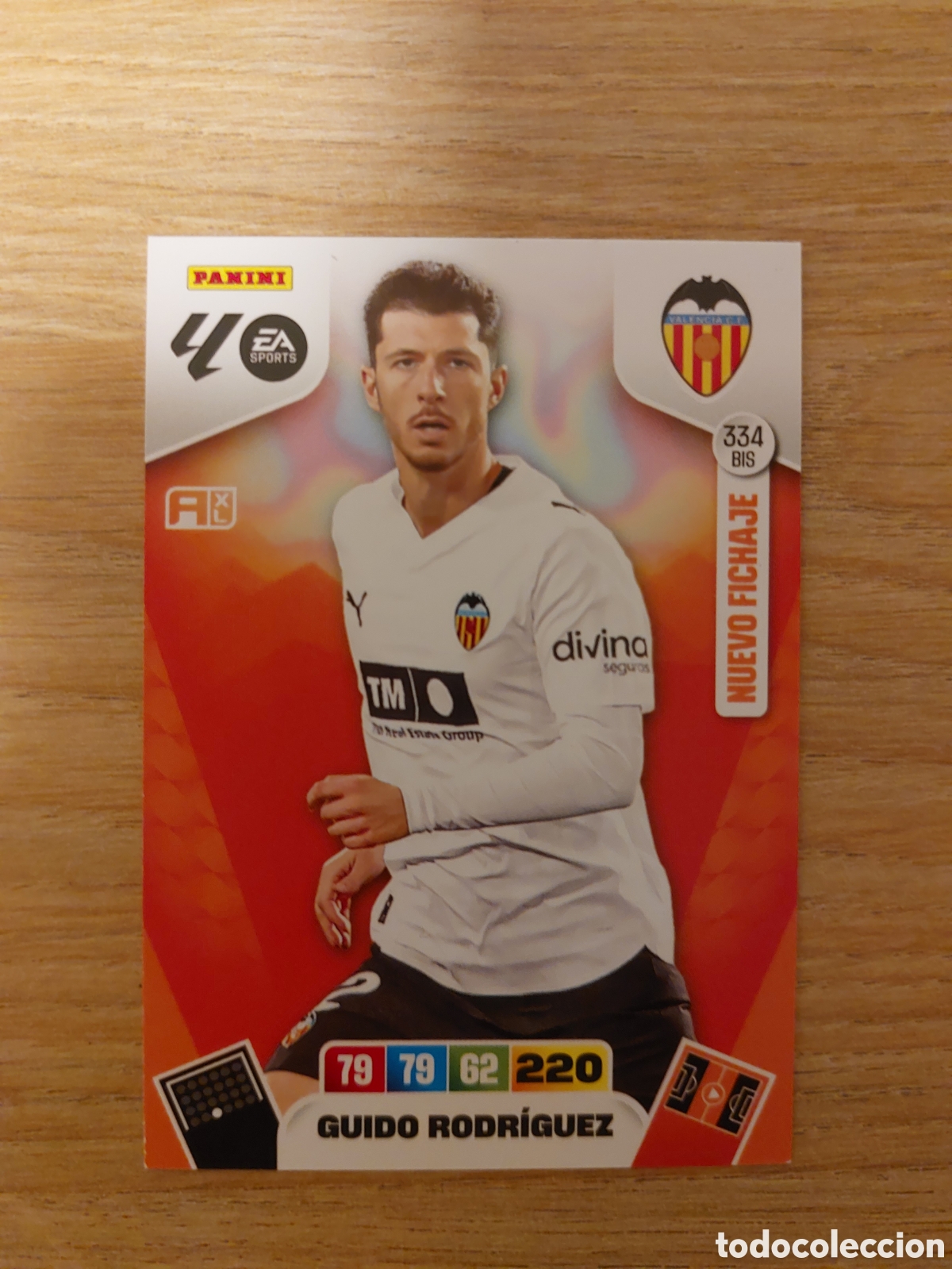 Cromos de f&uacute;tbol: 334BIS 334 BIS GUIDO RODRIGUEZ VALENCIA NUEVO FICHAJE LIGA ADRENALYN XL 2025 2026 25 26