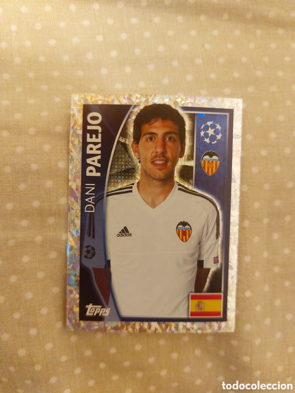 Cromos de f&uacute;tbol: 558 PAREJO BRILLO ROMBOS VALENCIA CROMO STICKER F&Uacute;TBOL TOPPS UEFA CHAMPIONS LEAGUE 2015 2016 15 16