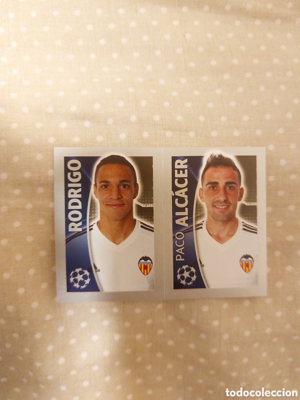 Cromos de f&uacute;tbol: 565 A B RODRIGO Y PACO ALCACER VALENCIA CROMOS STICKERS CHAMPIONS LEAGUE TOPPS 15 16 2015 2016