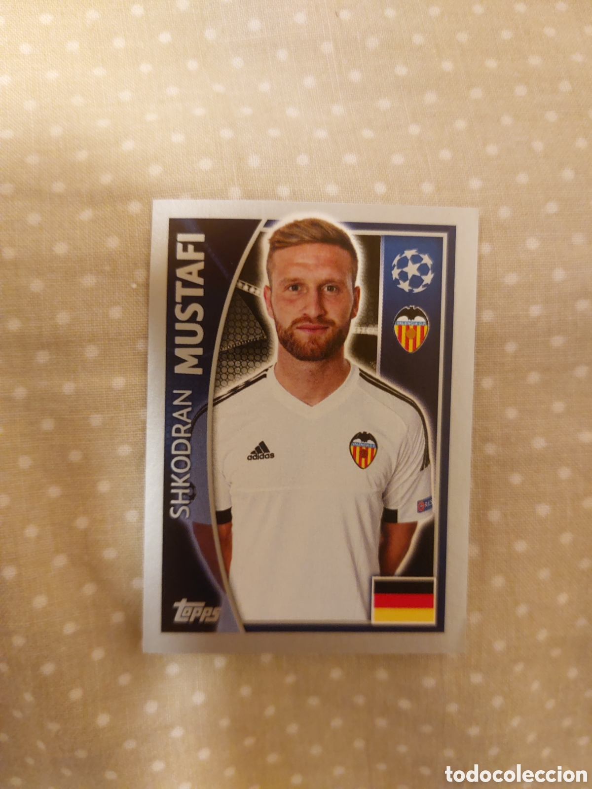 Cromos de f&uacute;tbol: 555 MUSTAFI VALENCIA CROMOS STICKERS CHAMPIONS LEAGUE TOPPS 15 16 2015 2016
