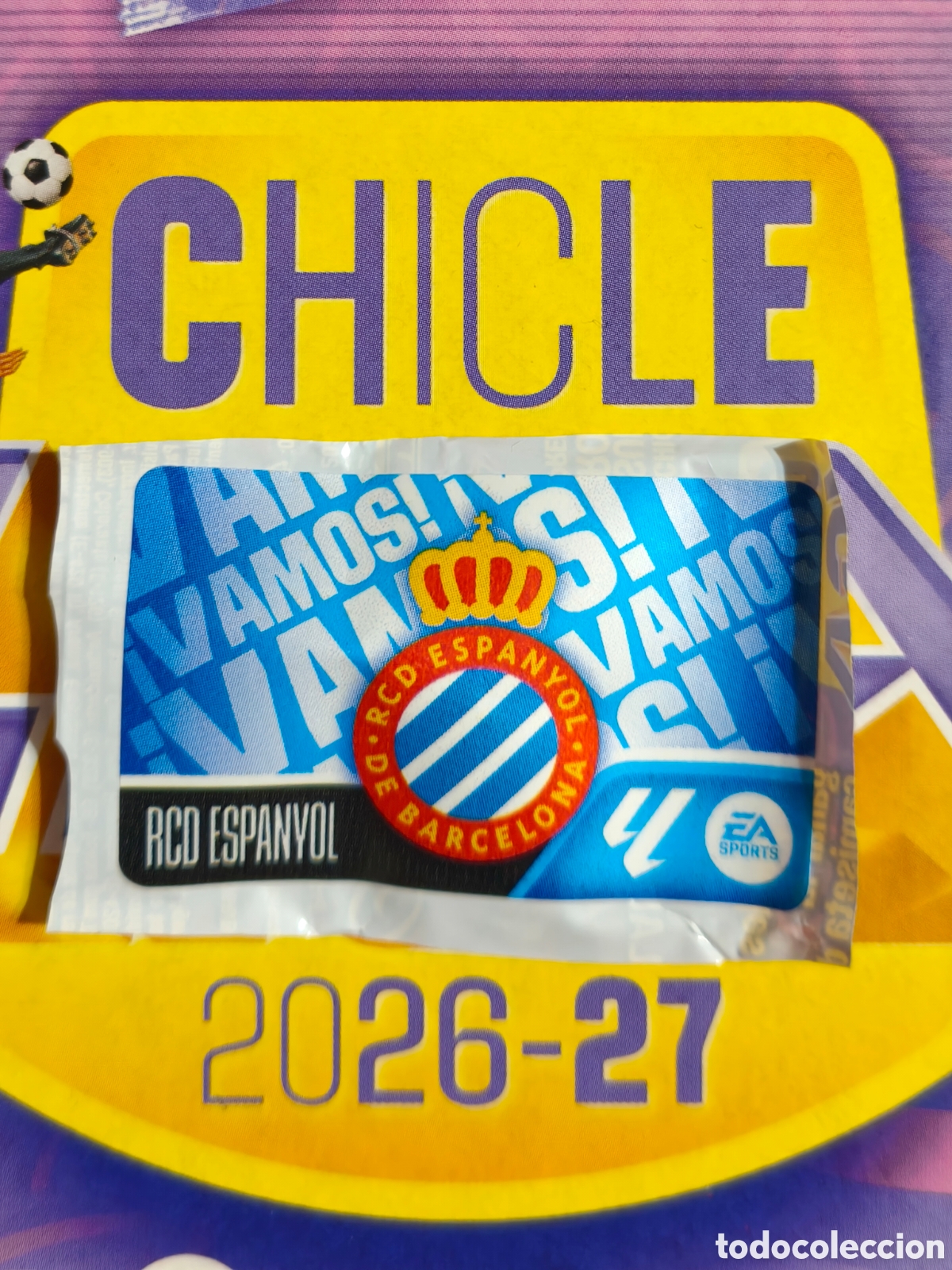 Cromos de f&uacute;tbol: Escudo Espanyol Chicle liga este 26/27