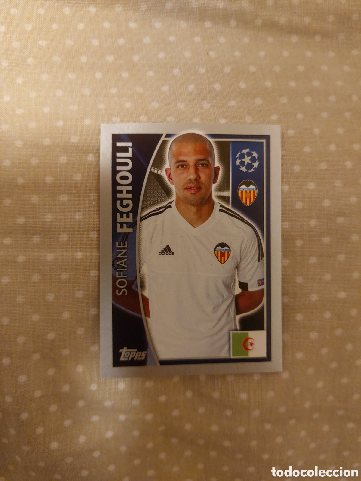 Cromos de f&uacute;tbol: 561 FEGHOULI VALENCIA CROMOS STICKERS CHAMPIONS LEAGUE TOPPS 15 16 2015 2016