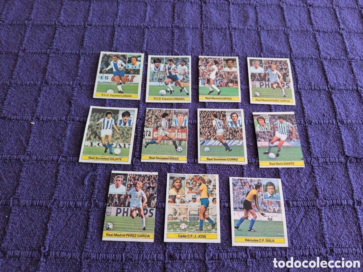 Fu&szlig;ball-Sticker: Lote de 11 cromos liga 81/82. Ediciones Este