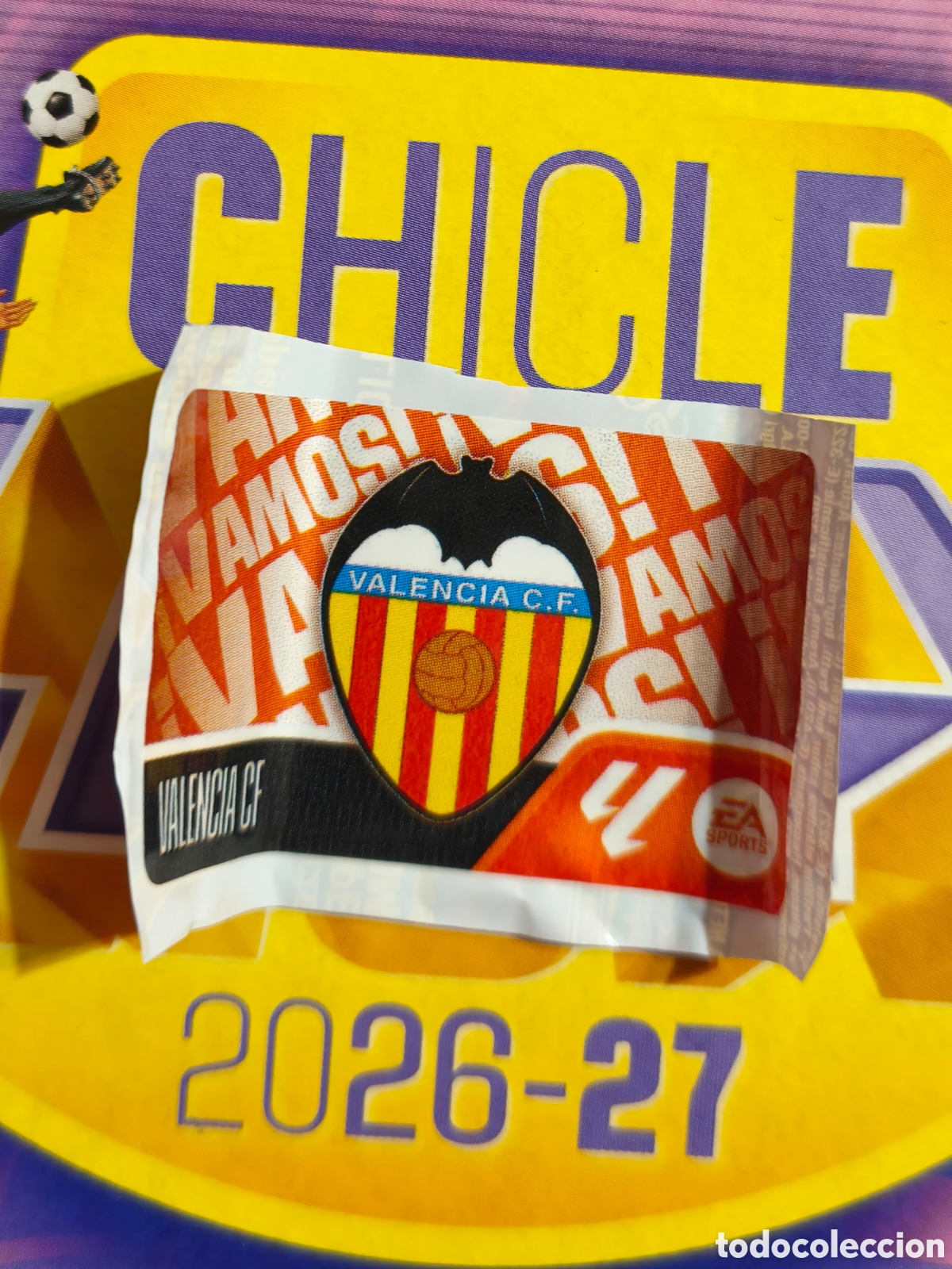 Fu&szlig;ball-Sticker: Escudo Valencia chicle liga este 26/27