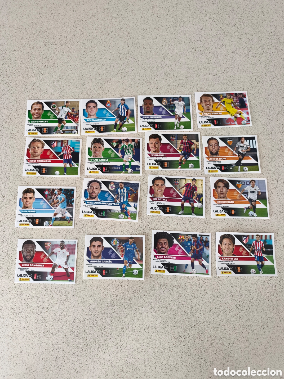 Cromos de f&uacute;tbol: NO COMPRAR. LOTE SOLO PARA ZZJULIO. 16 CROMOS &Uacute;LTIMO FICHAJE LIGA ESTE 26/27. PANINI