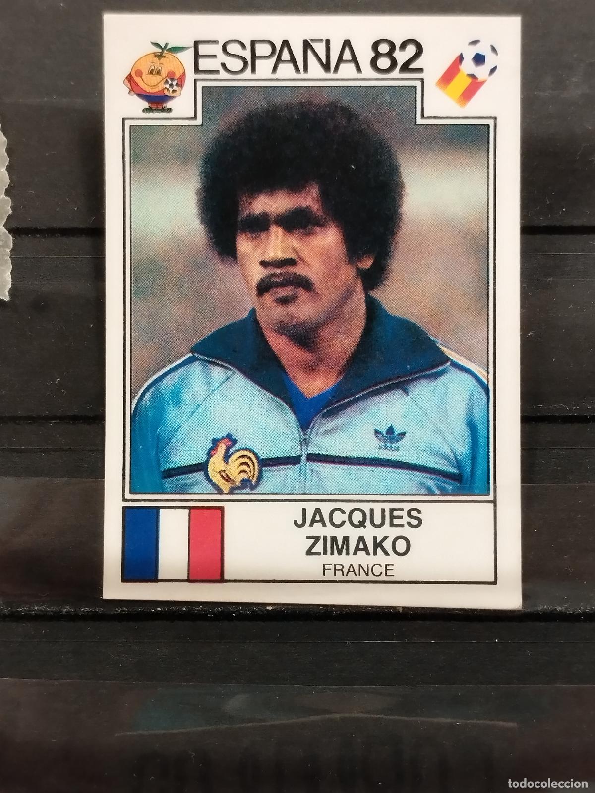 Fu&szlig;ball-Sticker: PANINI. MUNDIAL 82. N&ordm; 287. FRANCIA. JACQUES ZIMAKO.