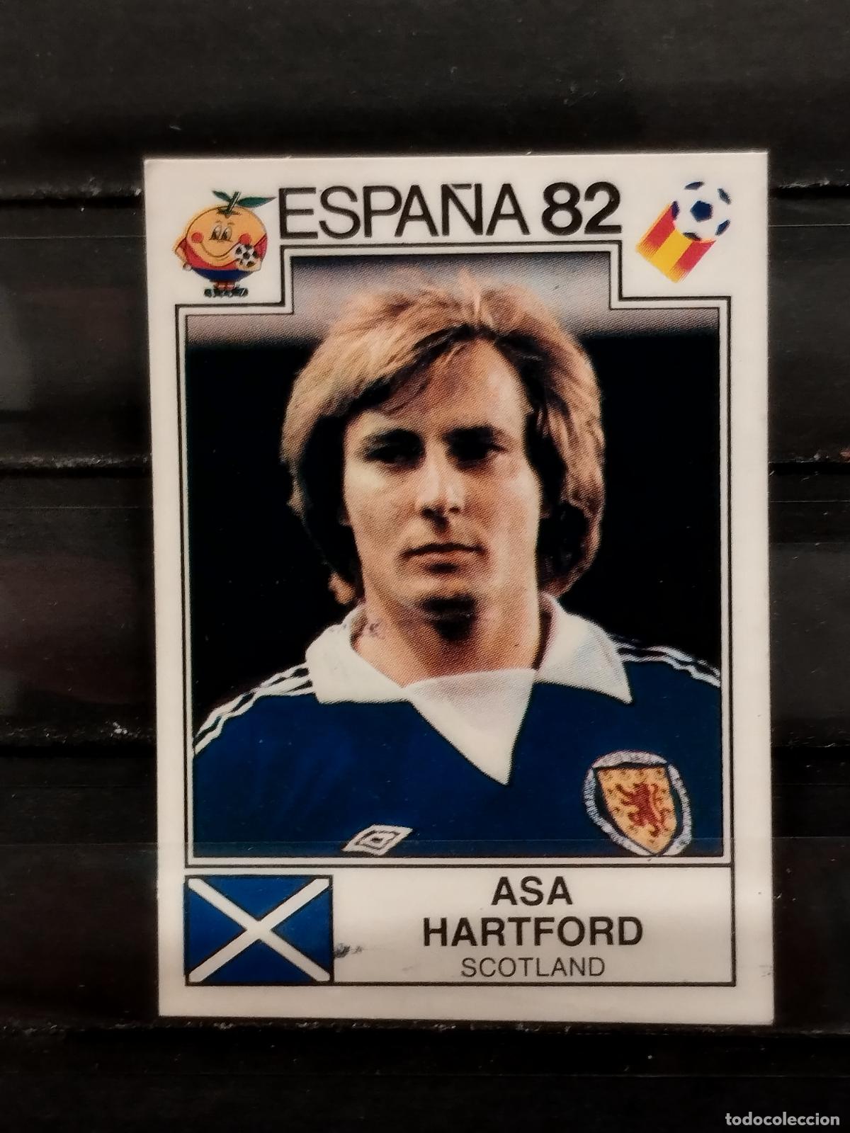 Fu&szlig;ball-Sticker: PANINI. MUNDIAL 82. N&ordm; 409. ESCOCIA. ASA HARTFORD