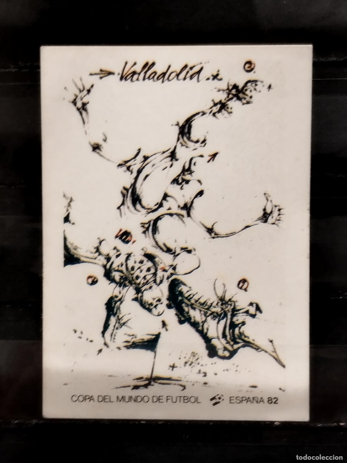 Fu&szlig;ball-Sticker: PANINI. MUNDIAL 82 DE FUTBOL. N&ordm; 27. CARTEL ANUNCIADOR SEDE VALLADOLID