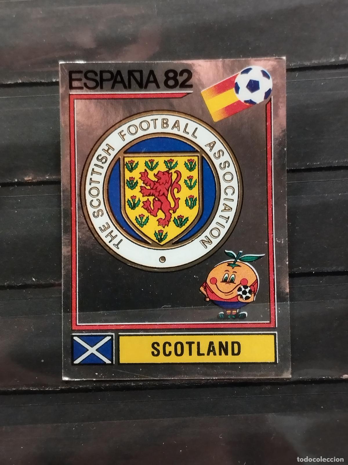 Fu&szlig;ball-Sticker: PANINI. MUNDIAL 82 DE FUTBOL. N&ordm; 400. ESCUDO FEDERACION DE FUTBOL ESCOCESA. METALIZADO