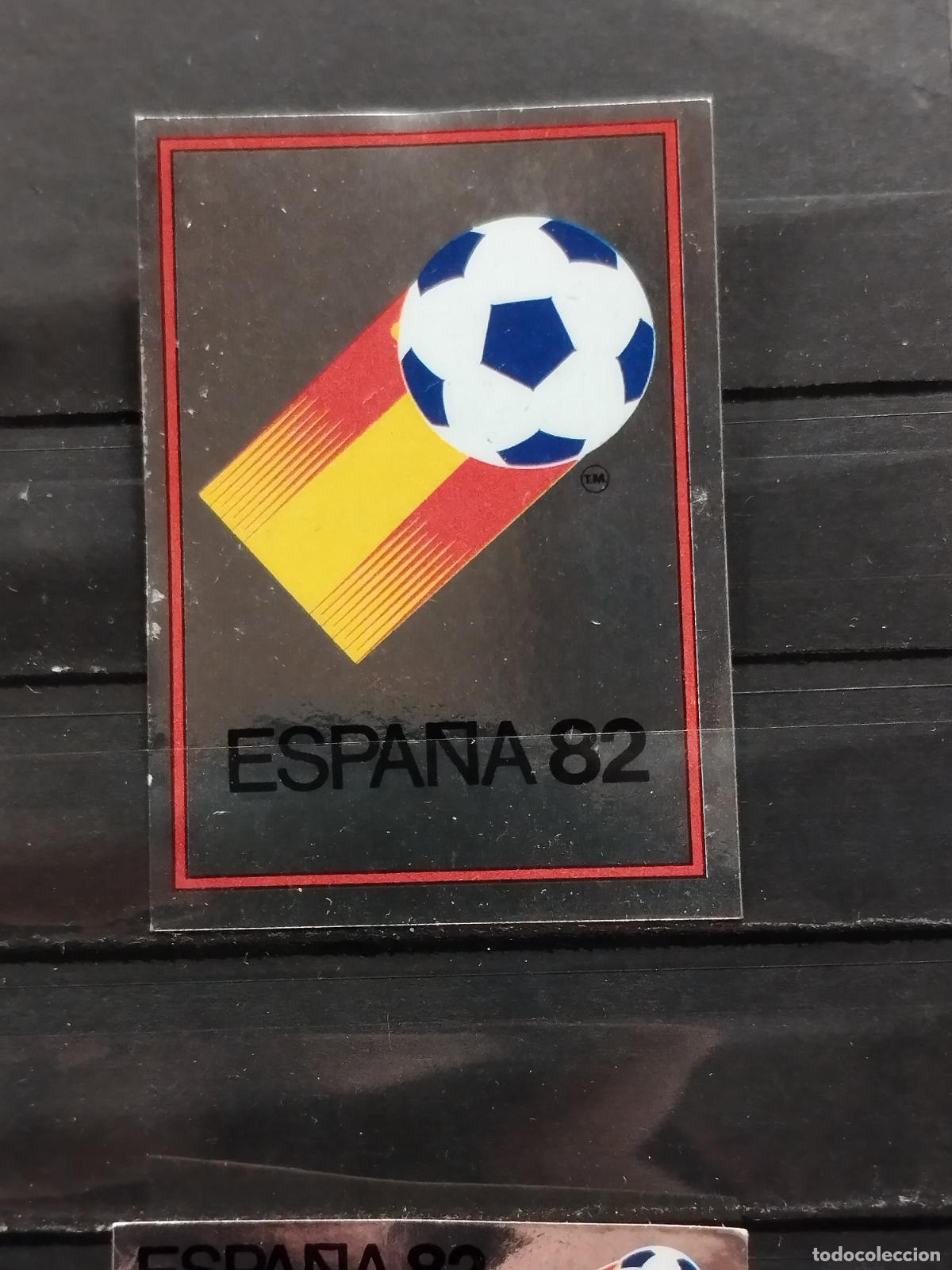Fu&szlig;ball-Sticker: PANINI. MUNDIAL 82 DE FUTBOL. N&ordm; 2. METALIZADO. CARTEL ANUNCIADOR DEL MUNDIAL.