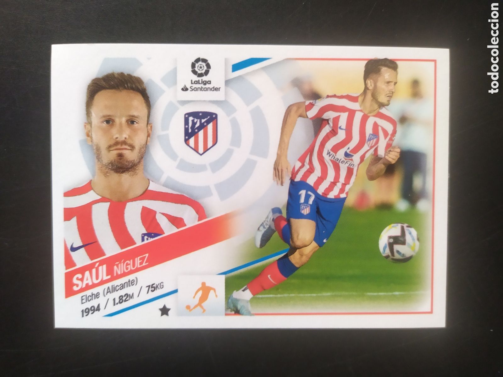 Cromos de f&uacute;tbol: Liga este 2022 2023 22 23 panini Saul coloca n&deg; 9 bis Atl&eacute;tico Madrid
