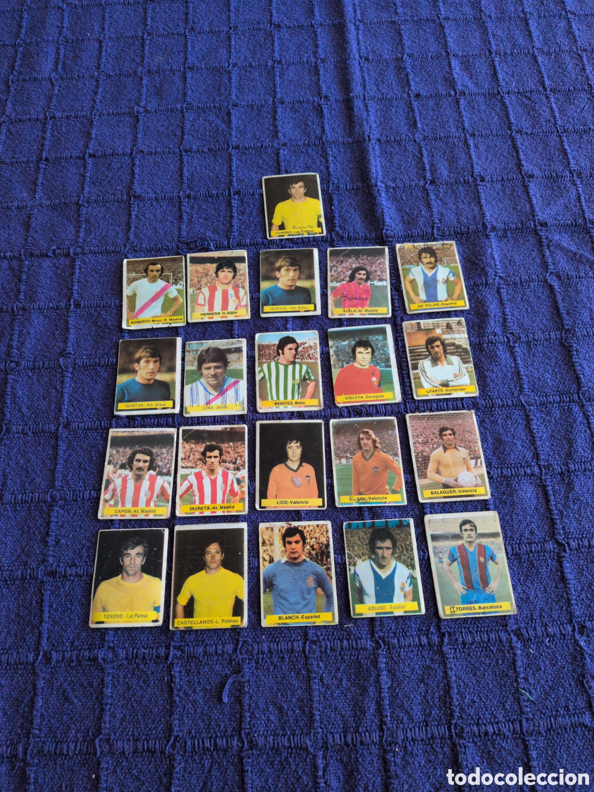 Cromos de f&uacute;tbol: Lote de 21 cromos Liga 1975. Colecciones Fini