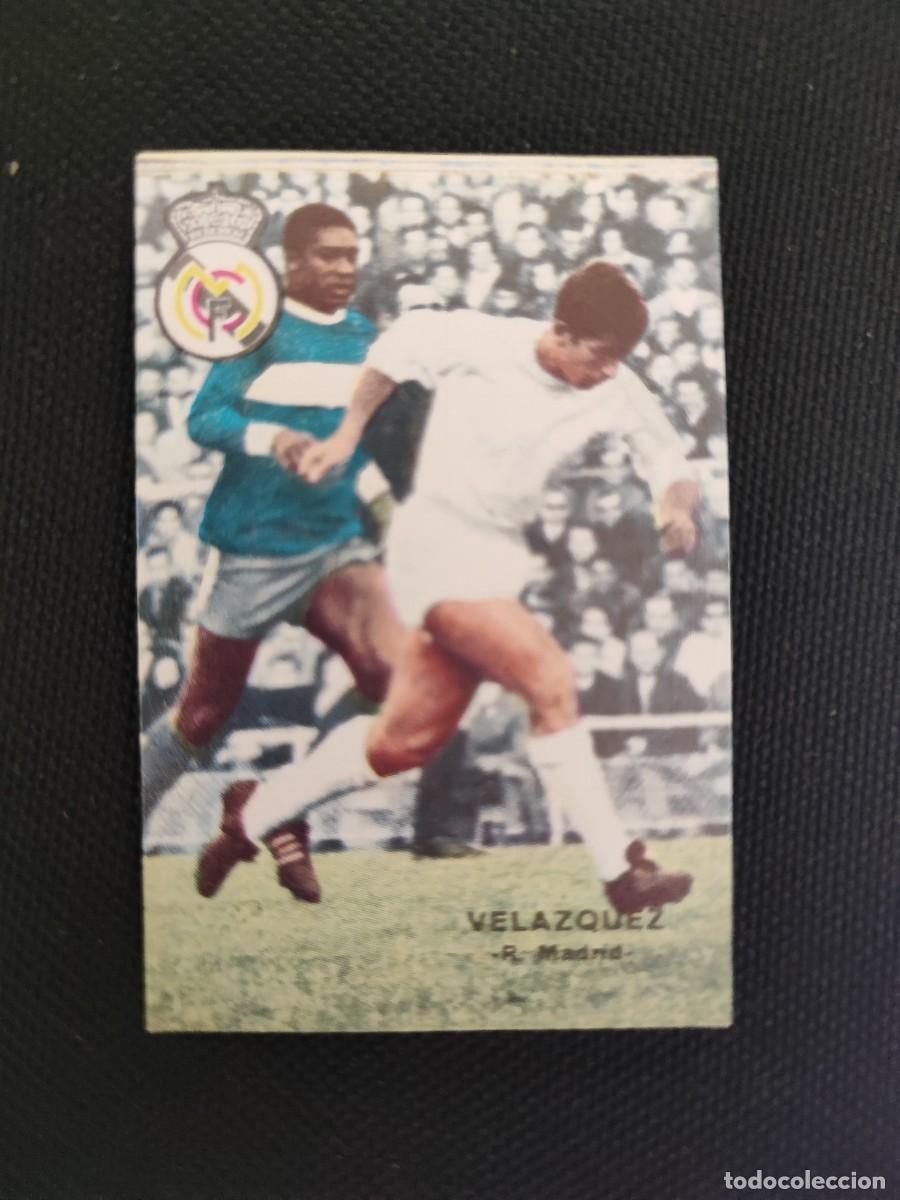 Cromos de f&uacute;tbol: CROMO VEL&Aacute;ZQUEZ REAL MADRID - FHER CAMPEONATO DE LIGA 1967 1968 67 68 -SIN PEGAR NUEVO