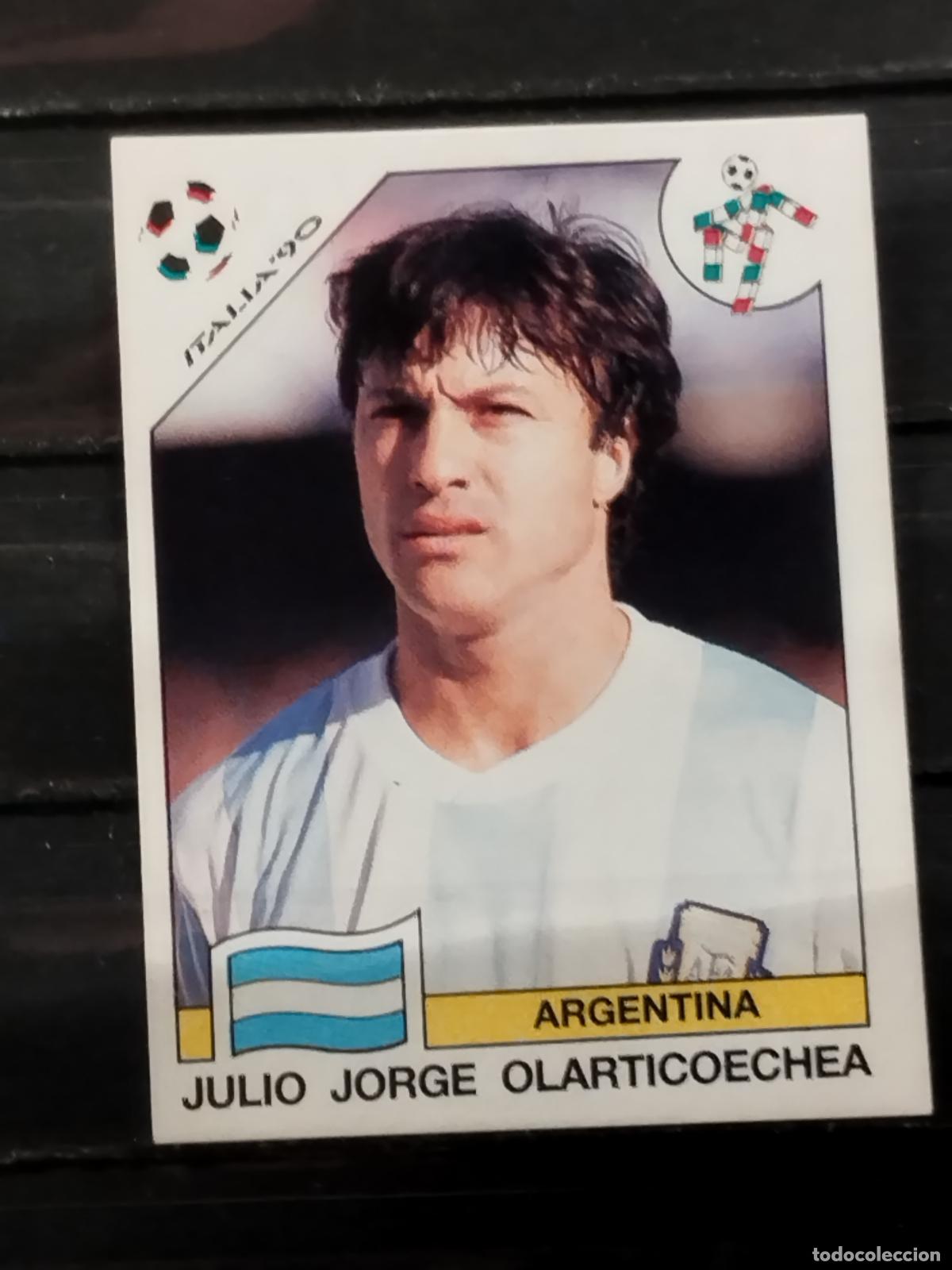 Cromos de f&uacute;tbol: PANINI. MUNDIAL DE FUTBOL ITALIA '90. N&ordm; 122. ARGENTINA. JULIO JORGE OLARTICOECHEA.