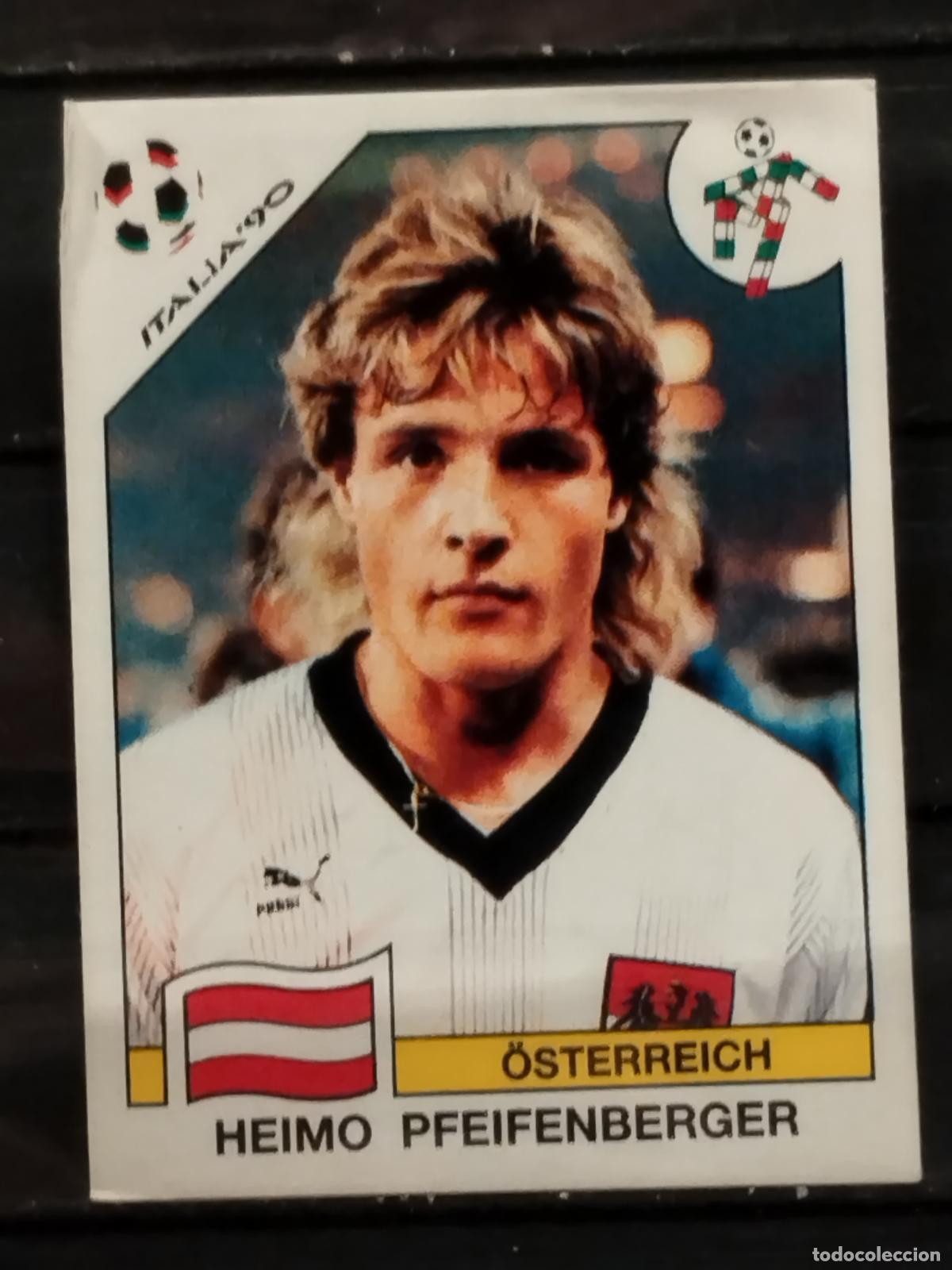 Cartes &agrave; collectionner de Football: PANINI. MUNDIAL DE FUTBOL ITALIA '90. N&ordm; 75. AUSTRIA. HEIMO PFEIFENBERGER.