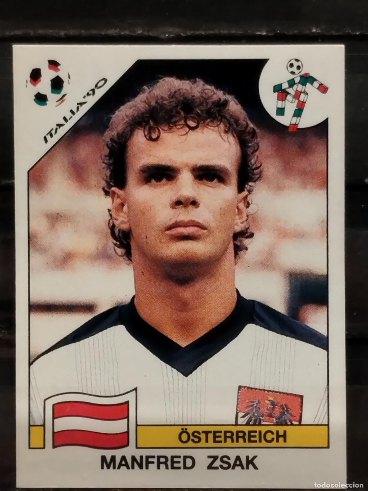 Cromos de f&uacute;tbol: PANINI. MUNDIAL DE FUTBOL ITALIA '90. N&ordm; 67. AUSTRIA. MANFRED ZSAK