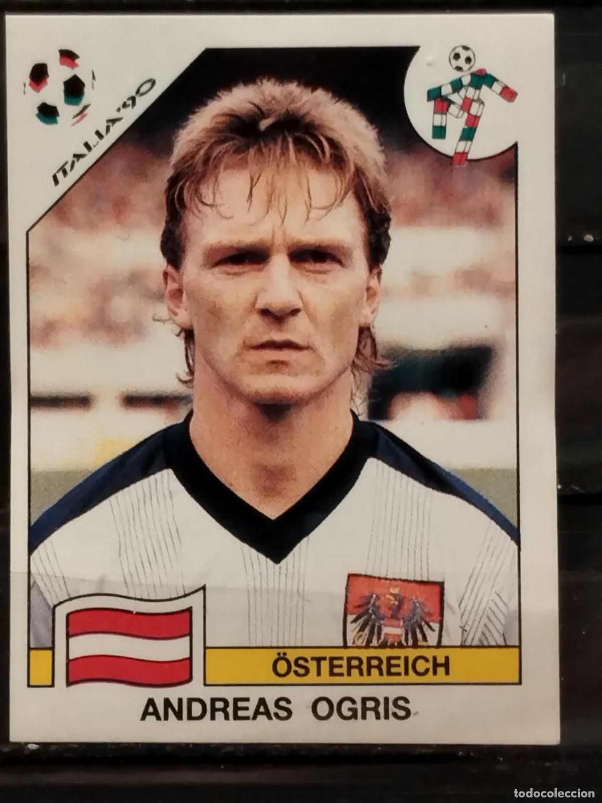 Cromos de f&uacute;tbol: PANINI. MUNDIAL DE FUTBOL ITALIA '90. N&ordm; 72. AUSTRIA. ANDREAS OGRIS.