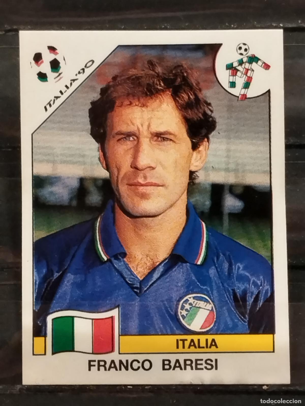 Cromos de f&uacute;tbol: PANINI. MUNDIAL DE FUTBOL ITALIA '90. N&ordm; 43. ITALIA. FRANCO BARESI