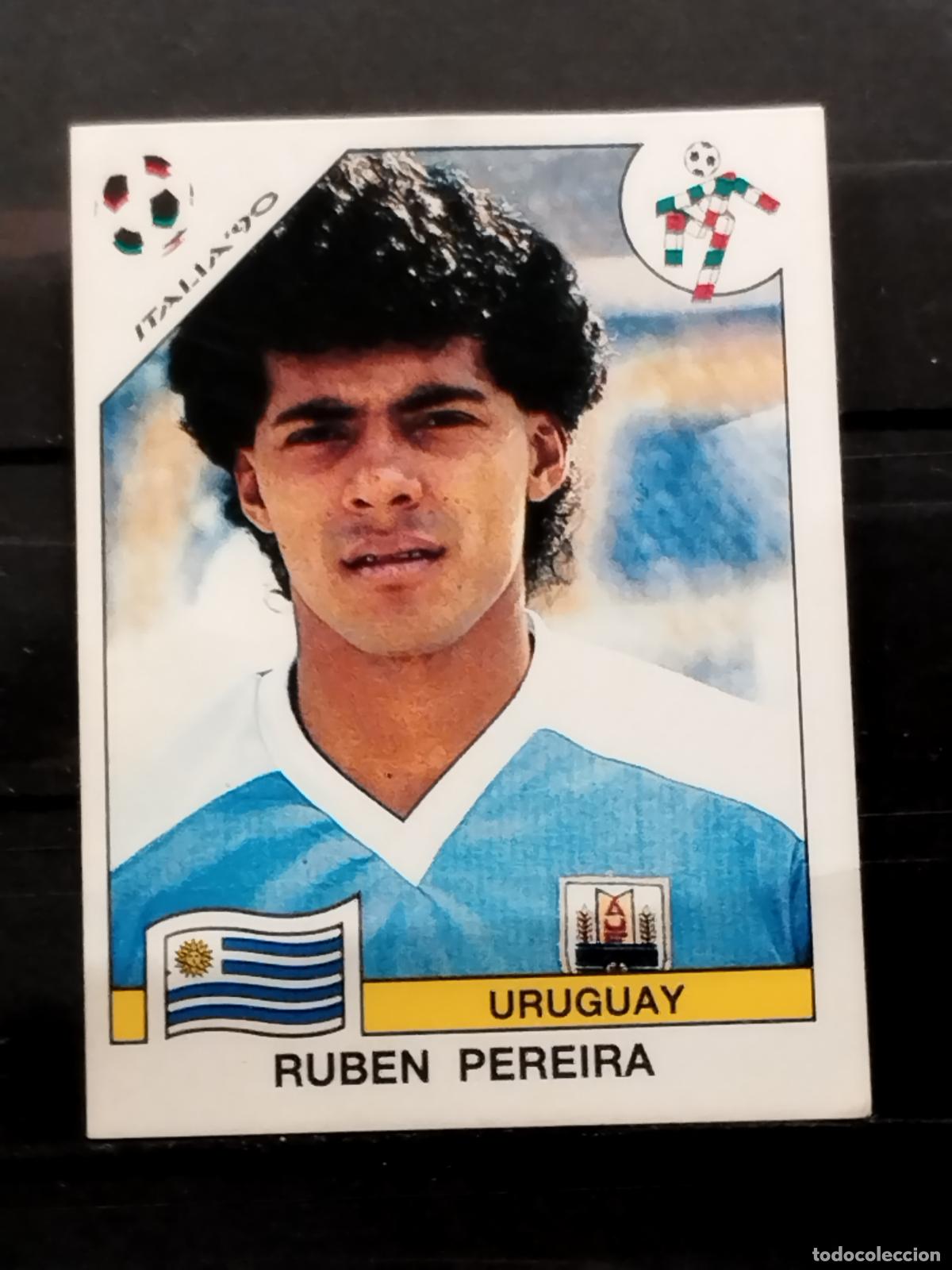 Cromos de f&uacute;tbol: PANINI. MUNDIAL DE FUTBOL ITALIA '90. N&ordm; 376. URUGUAY. RUBEN PEREIRA.