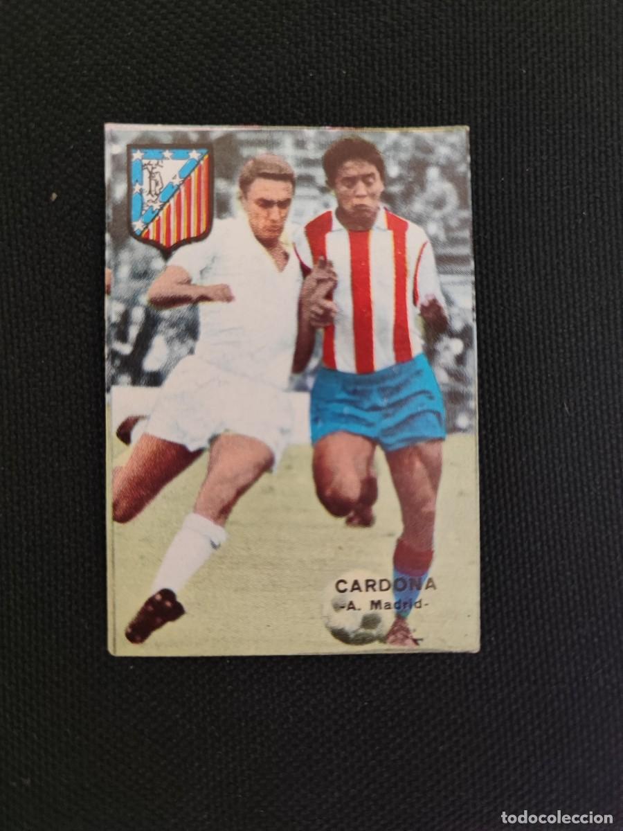Cromos de f&uacute;tbol: CROMO CARDONA ATL&Eacute;TICO MADRID - FHER CAMPEONATO DE LIGA 1967 1968 67 68 -SIN PEGAR NUEVO