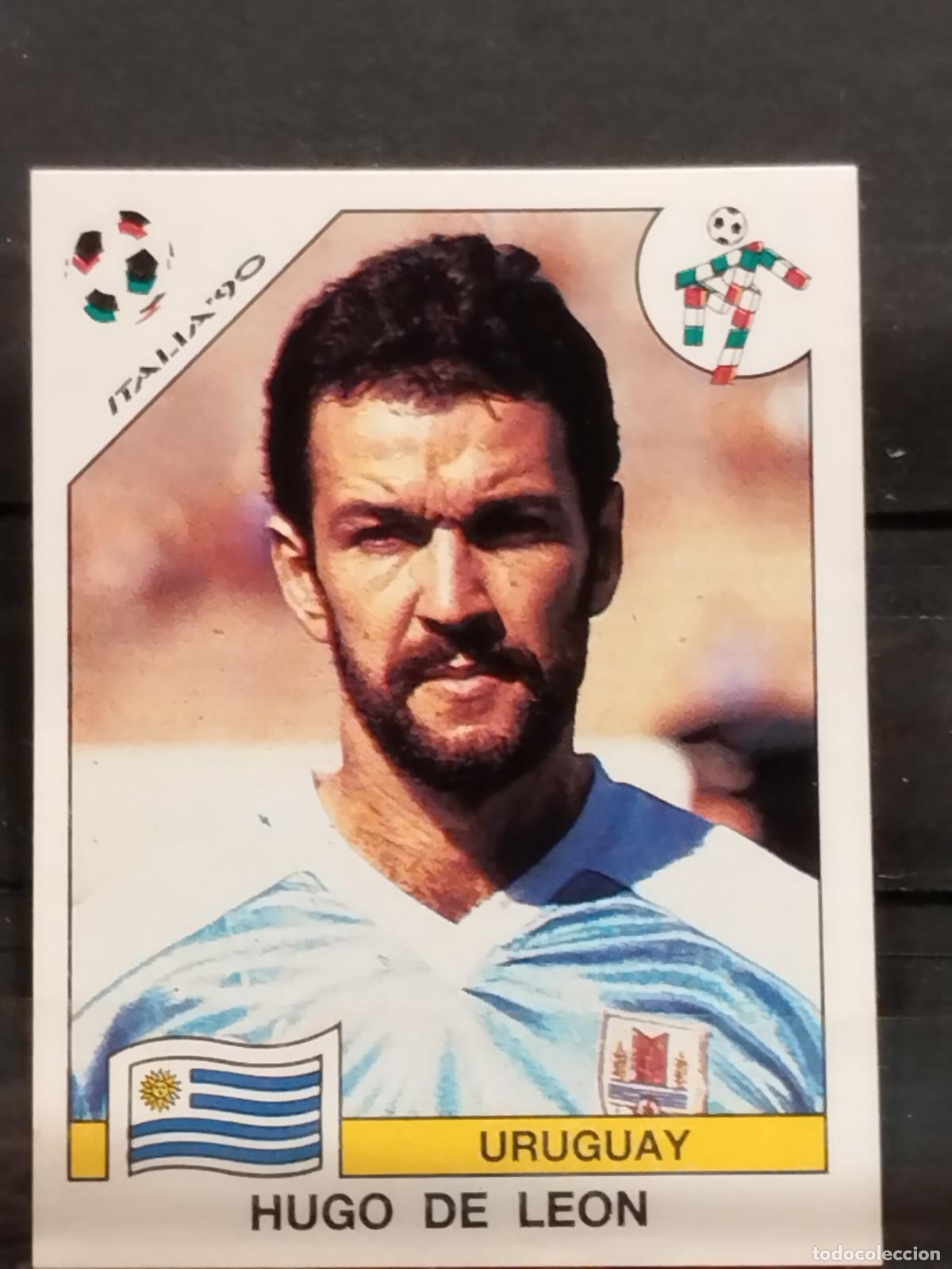 Cartes &agrave; collectionner de Football: PANINI. MUNDIAL DE FUTBOL ITALIA '90. N&ordm; 370. URUGUAY. HUGO DE LEON