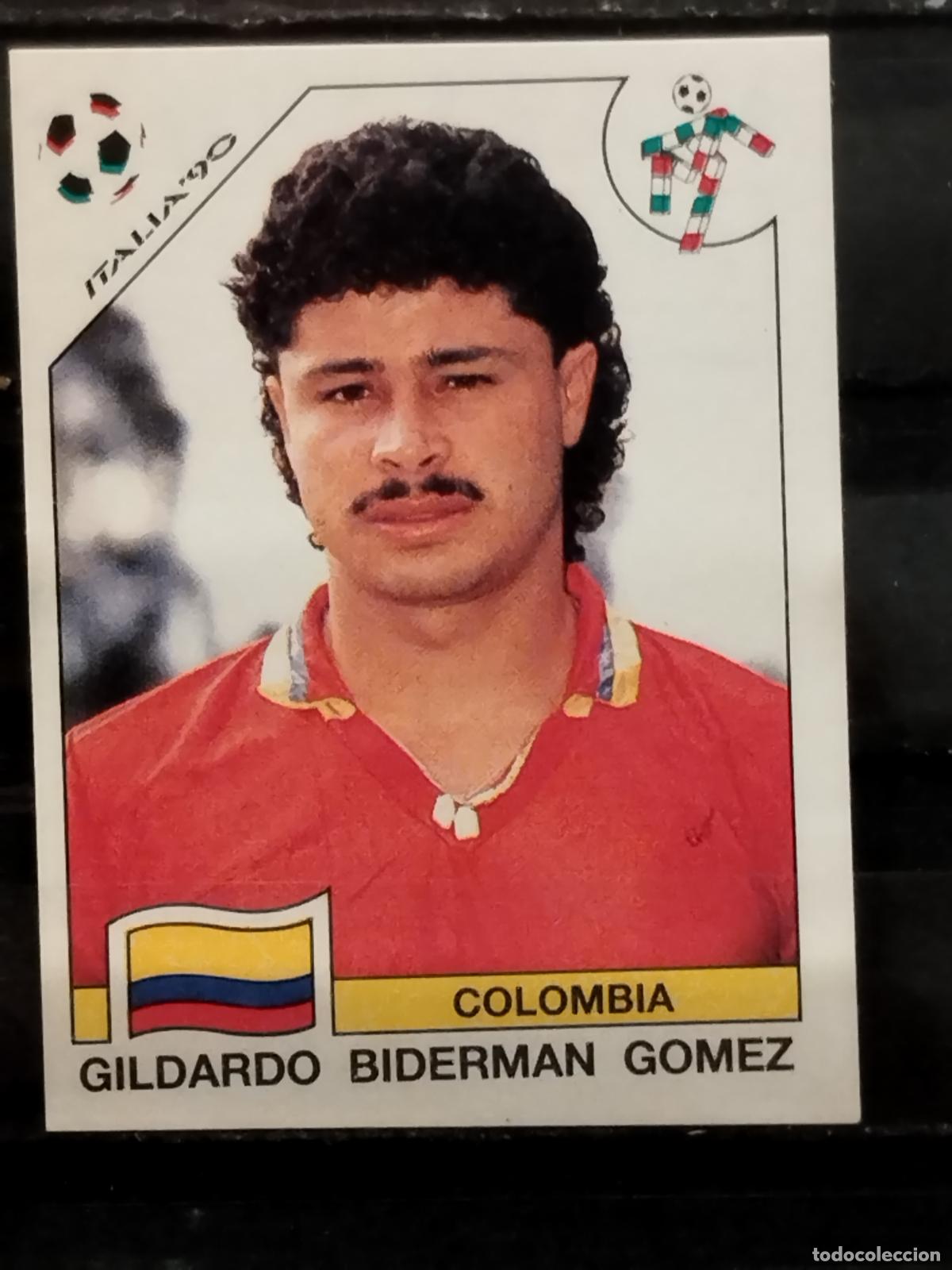 Cromos de f&uacute;tbol: PANINI. MUNDIAL DE FUTBOL ITALIA '90. N&ordm; 290. COLOMBIA. GILDARDO BIDERMAN GOMEZ.