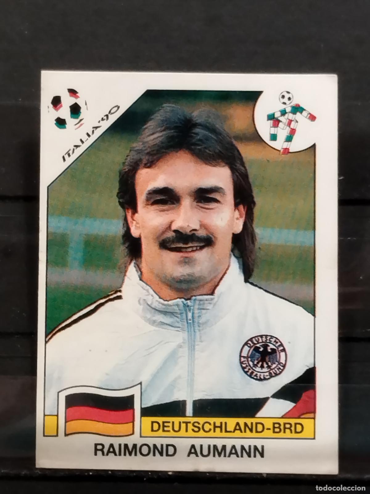 Cromos de f&uacute;tbol: PANINI. MUNDIAL DE FUTBOL ITALIA '90. N&ordm; 250. ALEMANIA. RAIMOND AUMANN.