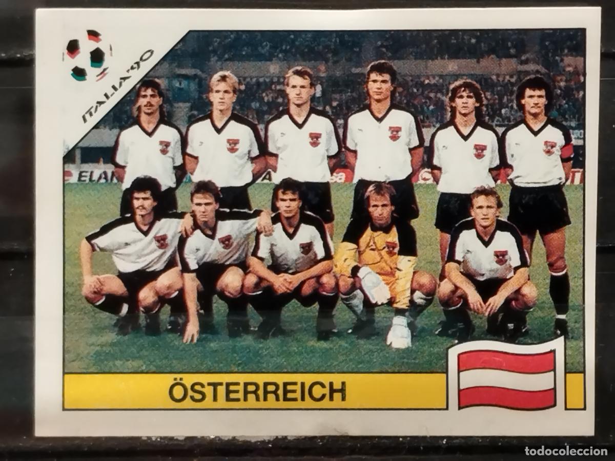 Football Stickers: PANINI. MUNDIAL DE FUTBOL ITALIA '90. N&ordm; 60. SELECCION AUSTRIACA.