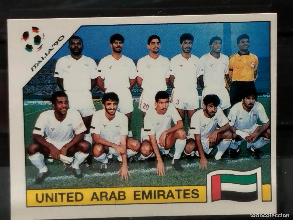 Football Stickers: PANINI. MUNDIAL DE FUTBOL ITALIA '90. N&ordm; 306. SELECCION EMIRATOS ARABES UNIDAS.