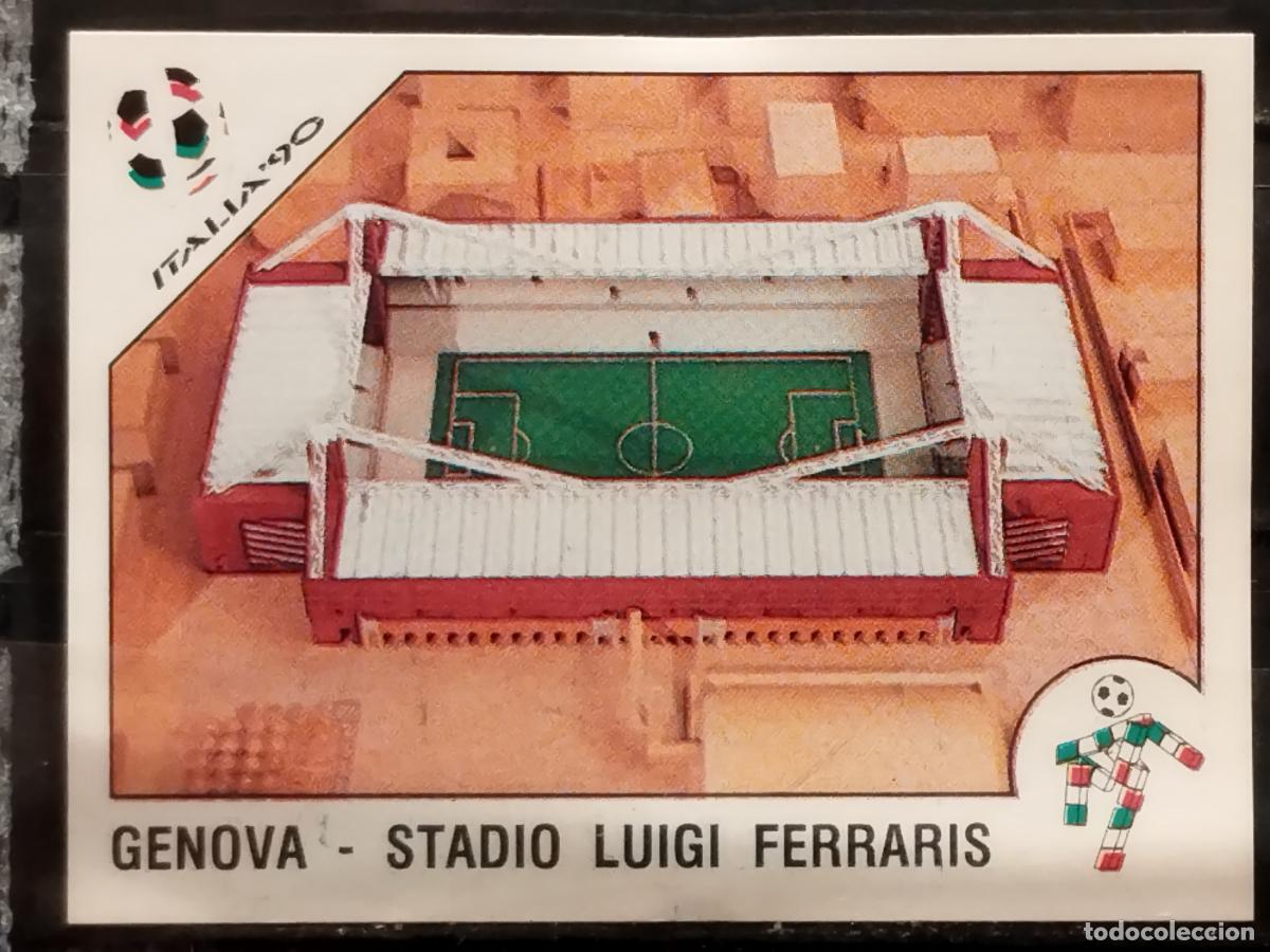 Football Stickers: PANINI. MUNDIAL DE FUTBOL ITALIA '90. N&ordm; 22. STADIO LUIGI FERRARIS. GENOVA.