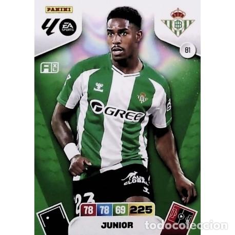 Cromos de f&uacute;tbol: JUNIOR REAL BETIS n&uacute;mero 81 cromo Adrenalyn XL 25-26 2025-2026