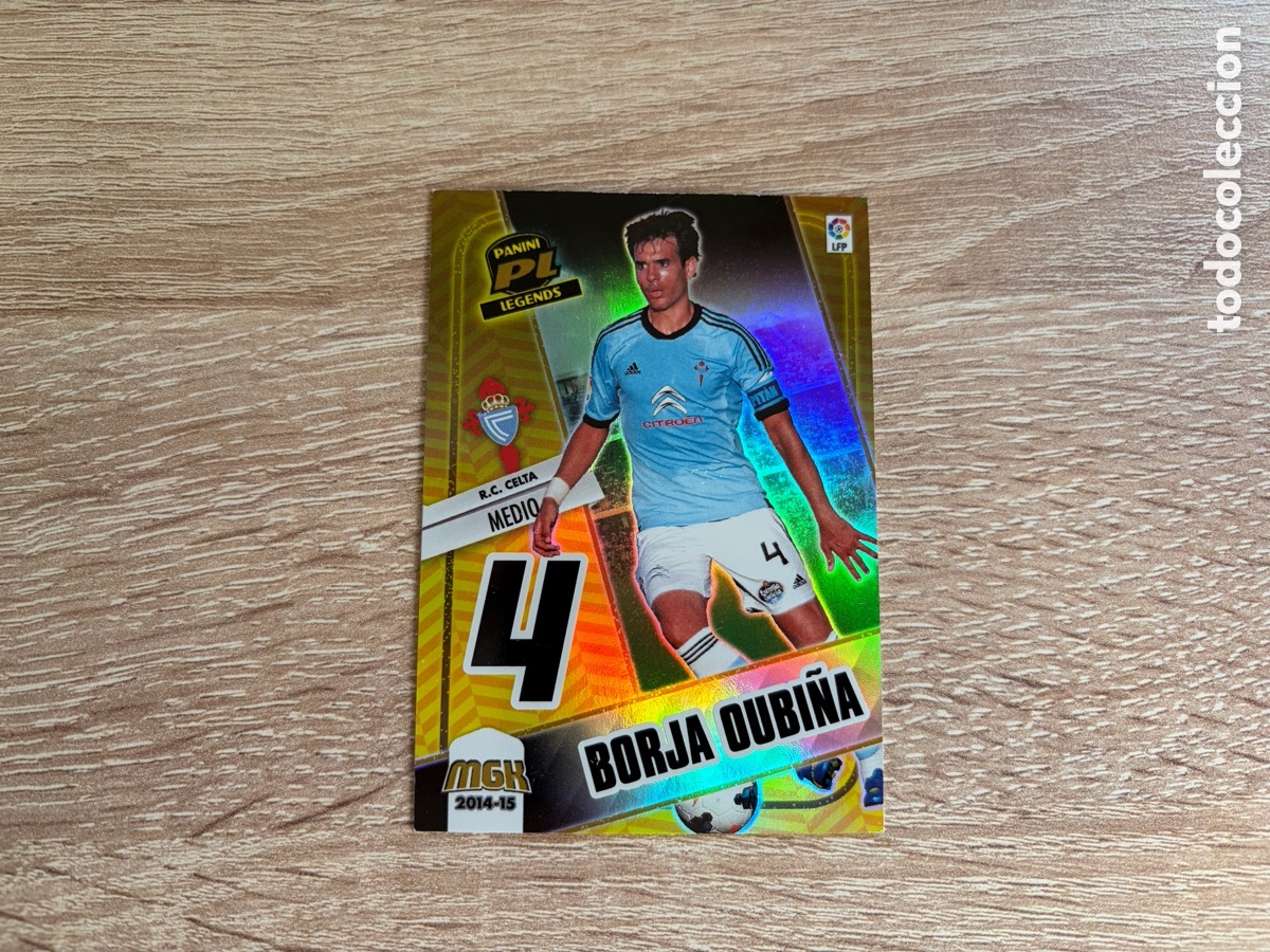 Fu&szlig;ball-Sticker: 424 BORJA OUBI&Ntilde;A PL LEGENDS MEGACRACKS MGK PANINI 2014 2015 14 15 RC CELTA DE VIGO