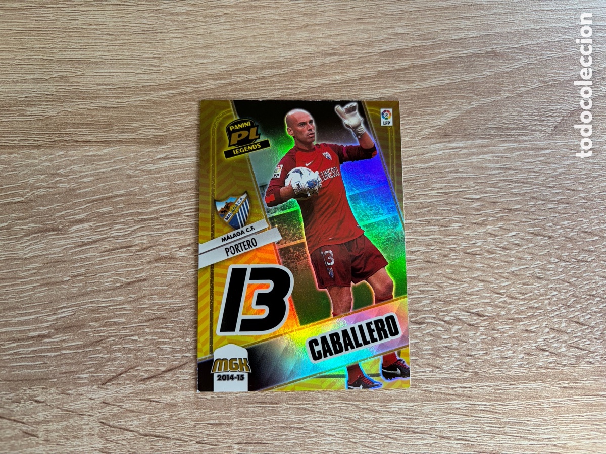 Cromos de f&uacute;tbol: 425 CABALLERO PL LEGENDS MEGACRACKS MGK PANINI 2014 2015 14 15 M&Aacute;LAGA CF