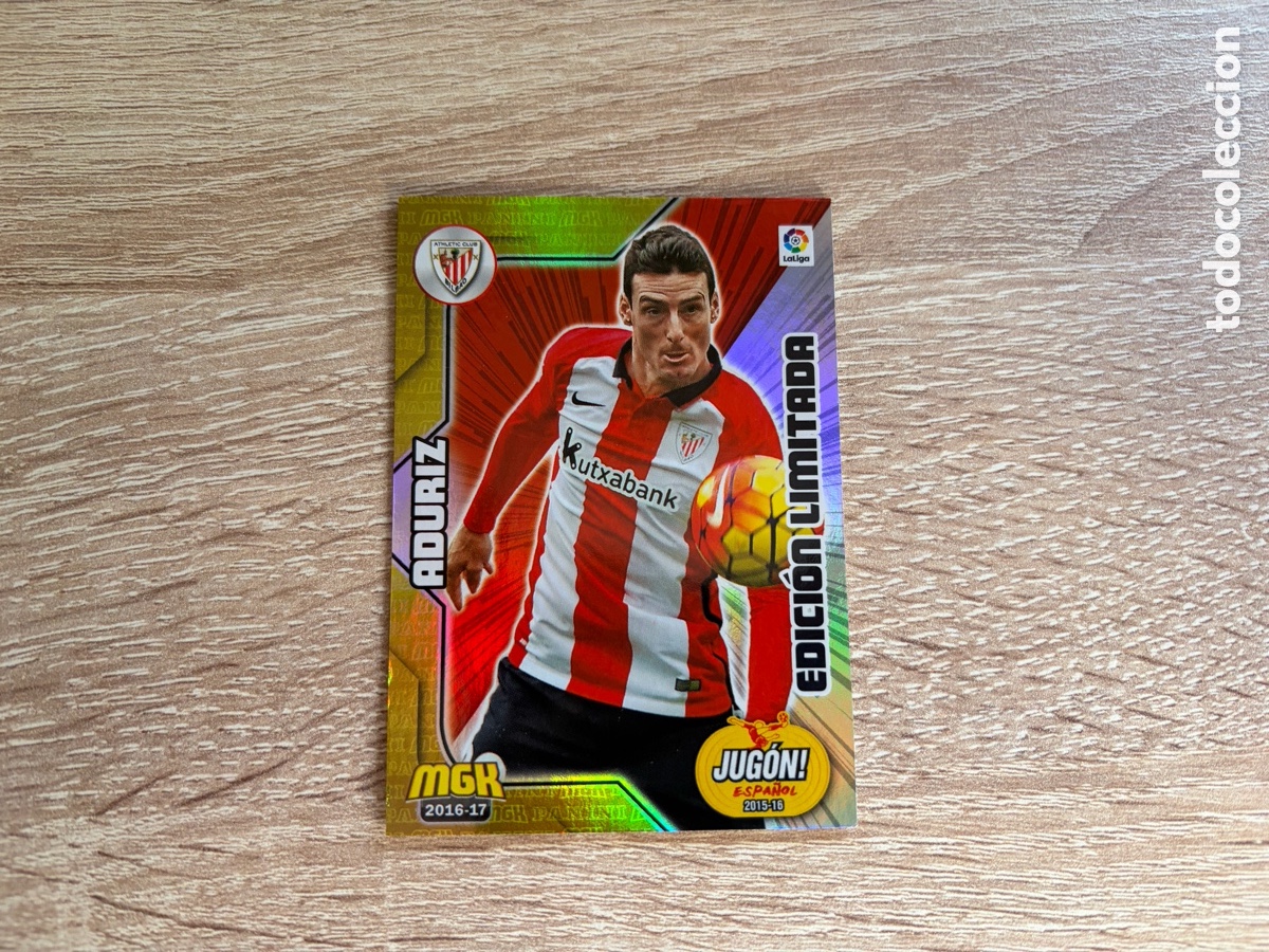 Cromos de f&uacute;tbol: 46 B ADURIZ JUG&Oacute;N DE ORO EDICI&Oacute;N LIMITADA MEGACRACKS MGK PANINI 2016 2017 16 17 ATHLETIC CLUB