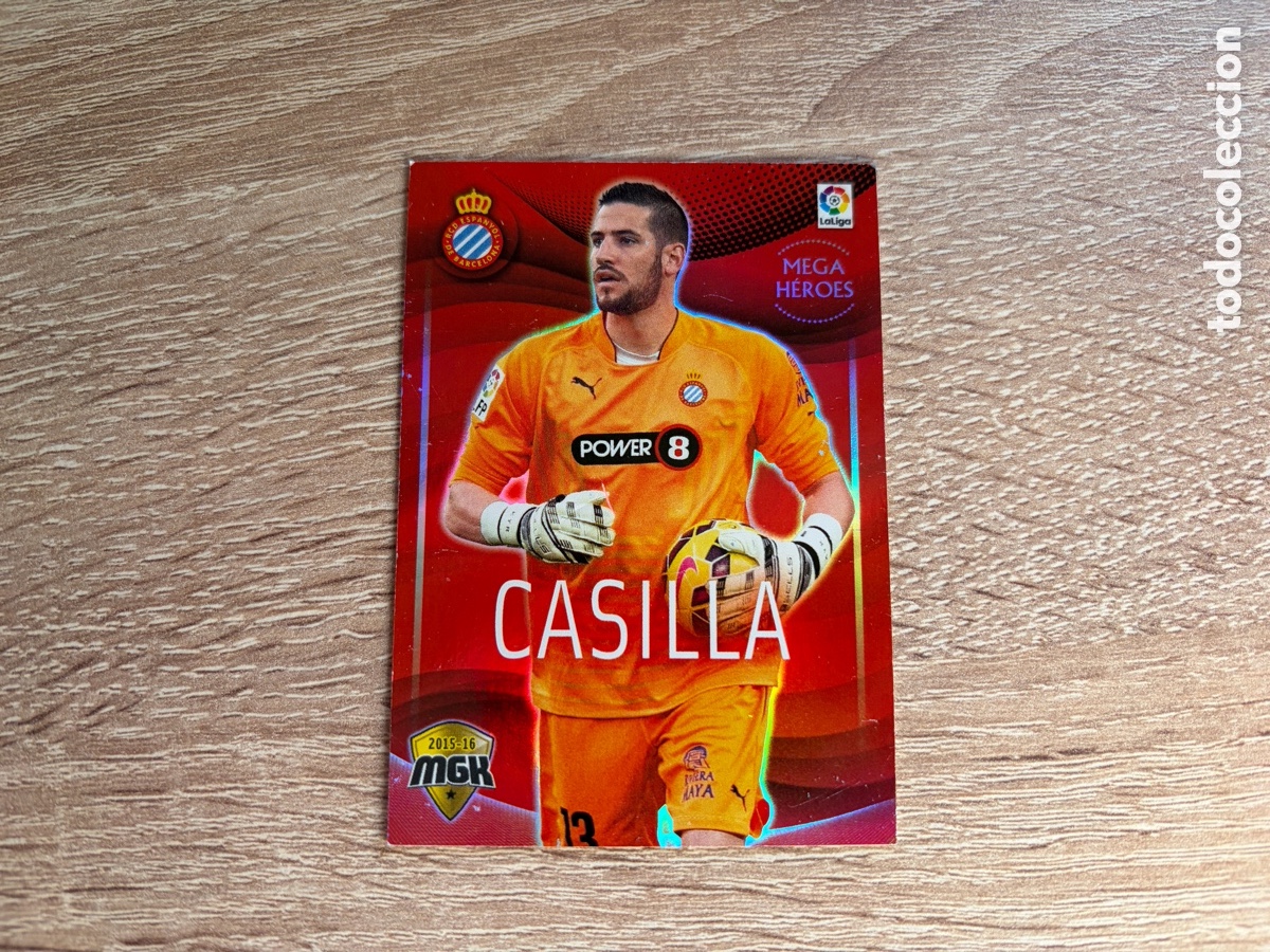 Cromos de f&uacute;tbol: 214 CASILLA MEGA H&Eacute;ROES MEGACRACKS MGK PANINI 2015 2016 15 16 RCD ESPANYOL