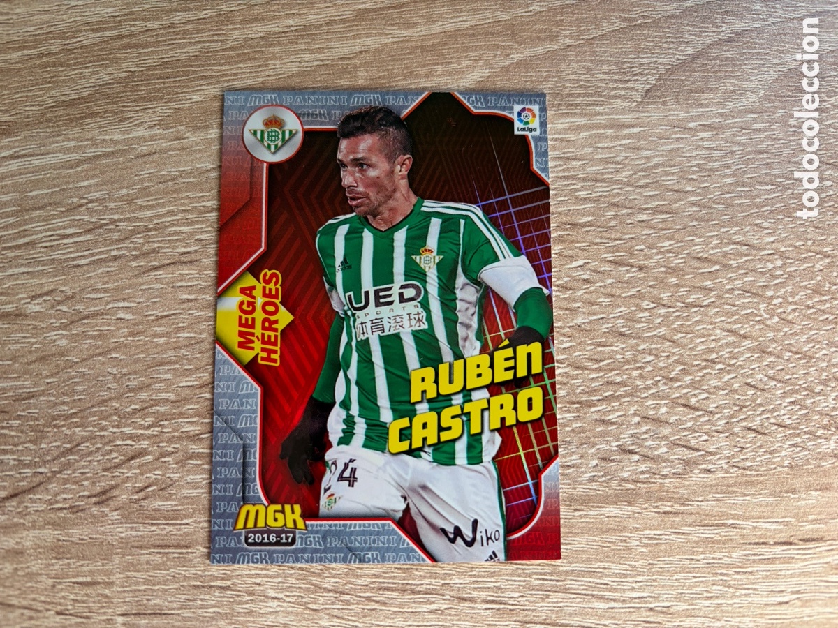 Cromos de f&uacute;tbol: 134 RUB&Eacute;N CASTRO MEGA H&Eacute;ROES MEGACRACKS MGK PANINI 2016 2017 16 17 REAL BETIS
