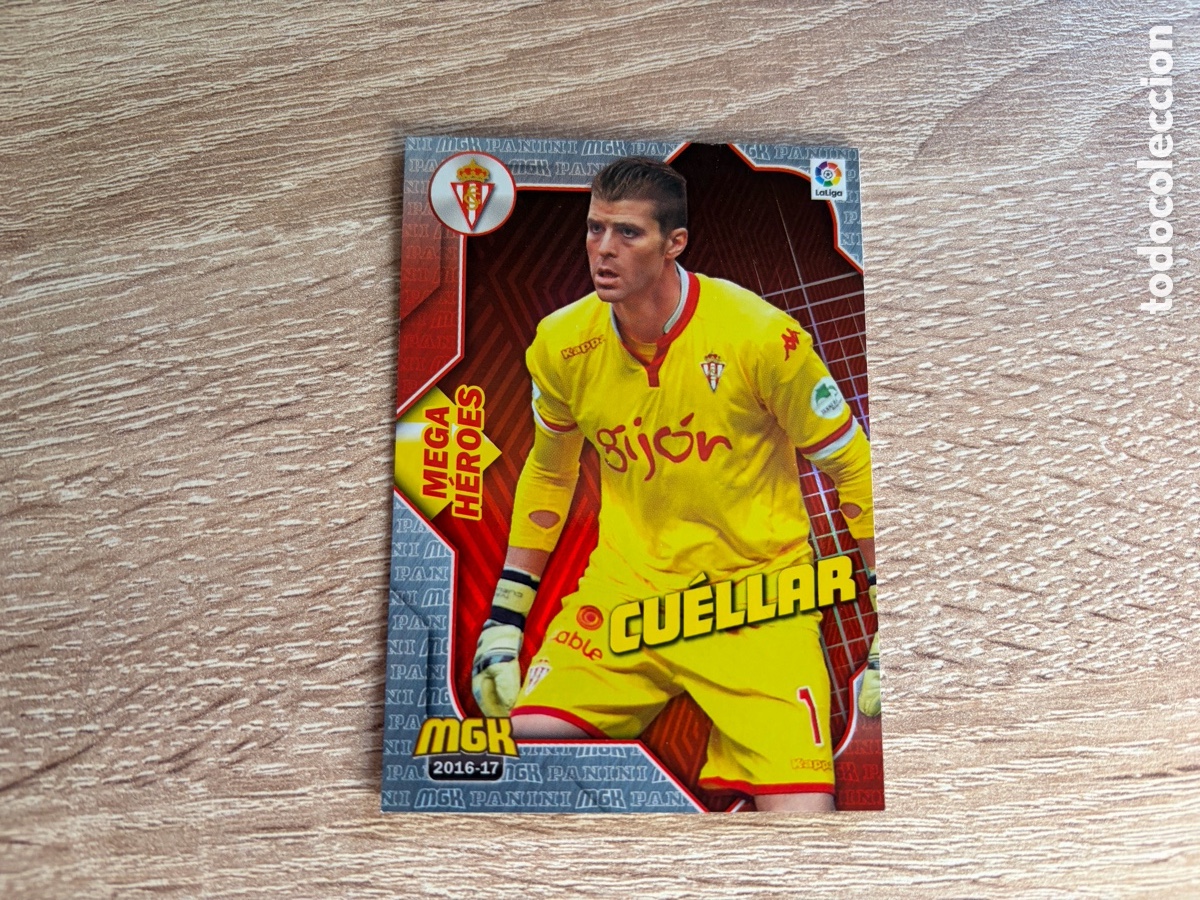 Cromos de f&uacute;tbol: 484 CU&Eacute;LLAR MEGA H&Eacute;ROES MEGACRACKS MGK PANINI 2016 2017 16 17 SPORTING DE GIJ&Oacute;N