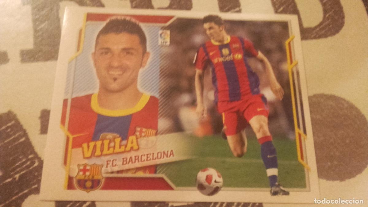 Cromos de f&uacute;tbol: EDICIONES ESTE 2010 2011 10 11 FICHAJE N&ordm;1 1 VILLA BARCELONA VERSION 2 NUEVO CROMO NUNCA PEGADO